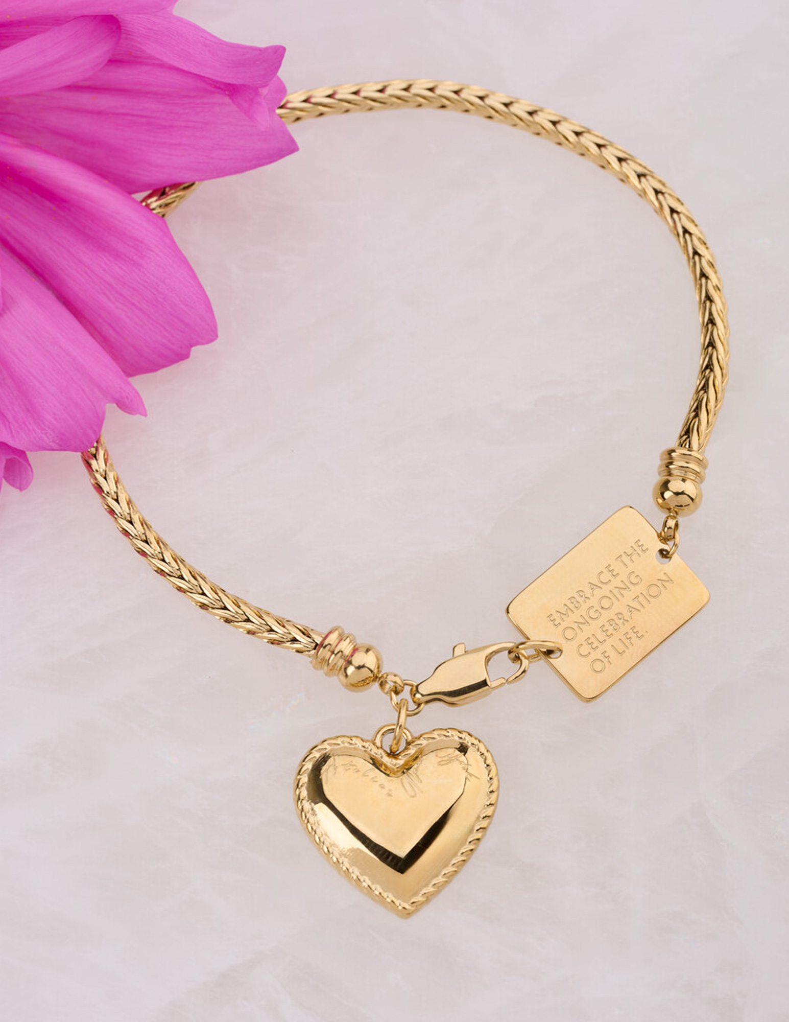 My Jewellery Bold armband met hartvormige bedel MJ14126 Goud