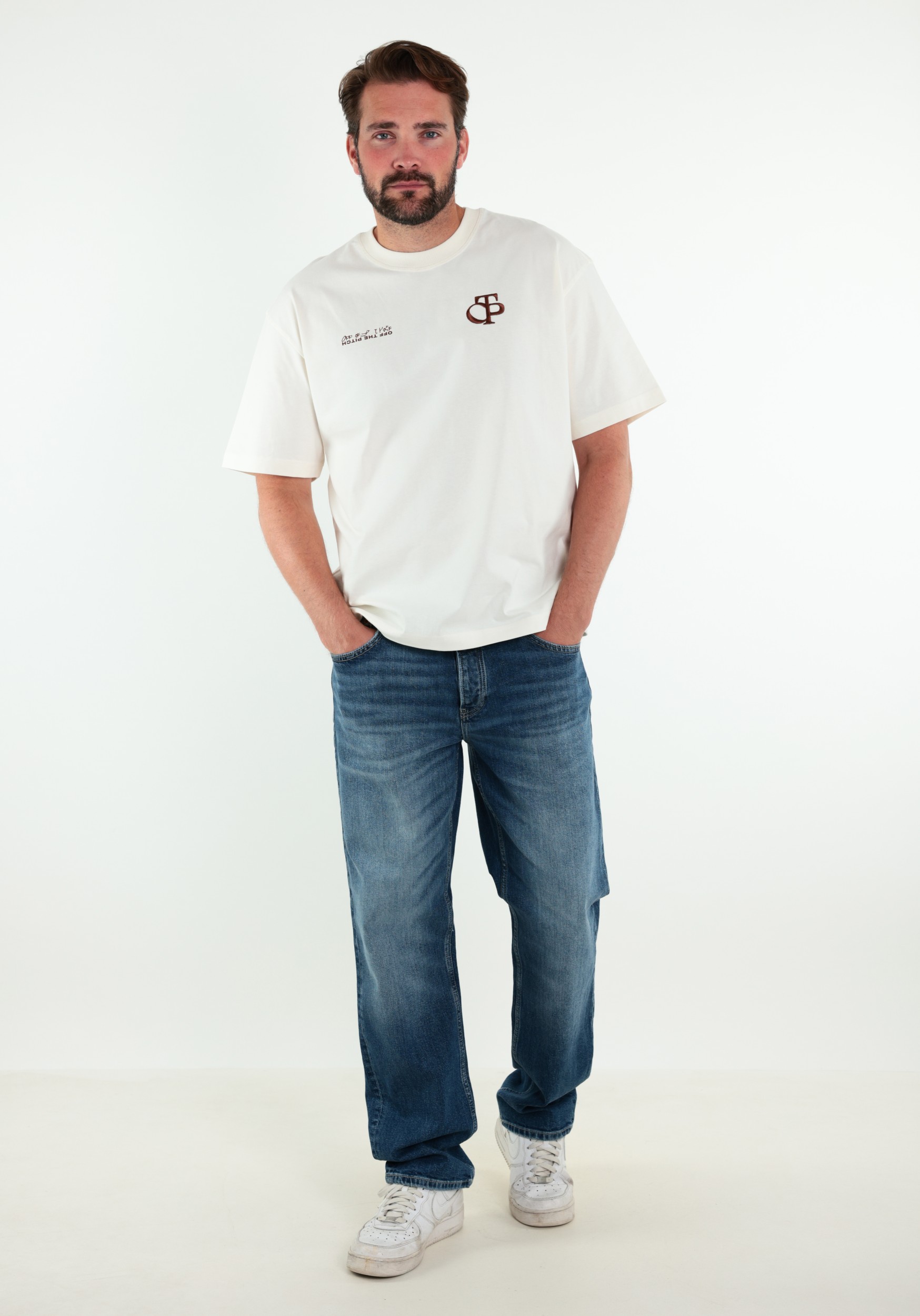 Off The Pitch T-shirt Tied Roots OTP263030 Wolwit-ecru