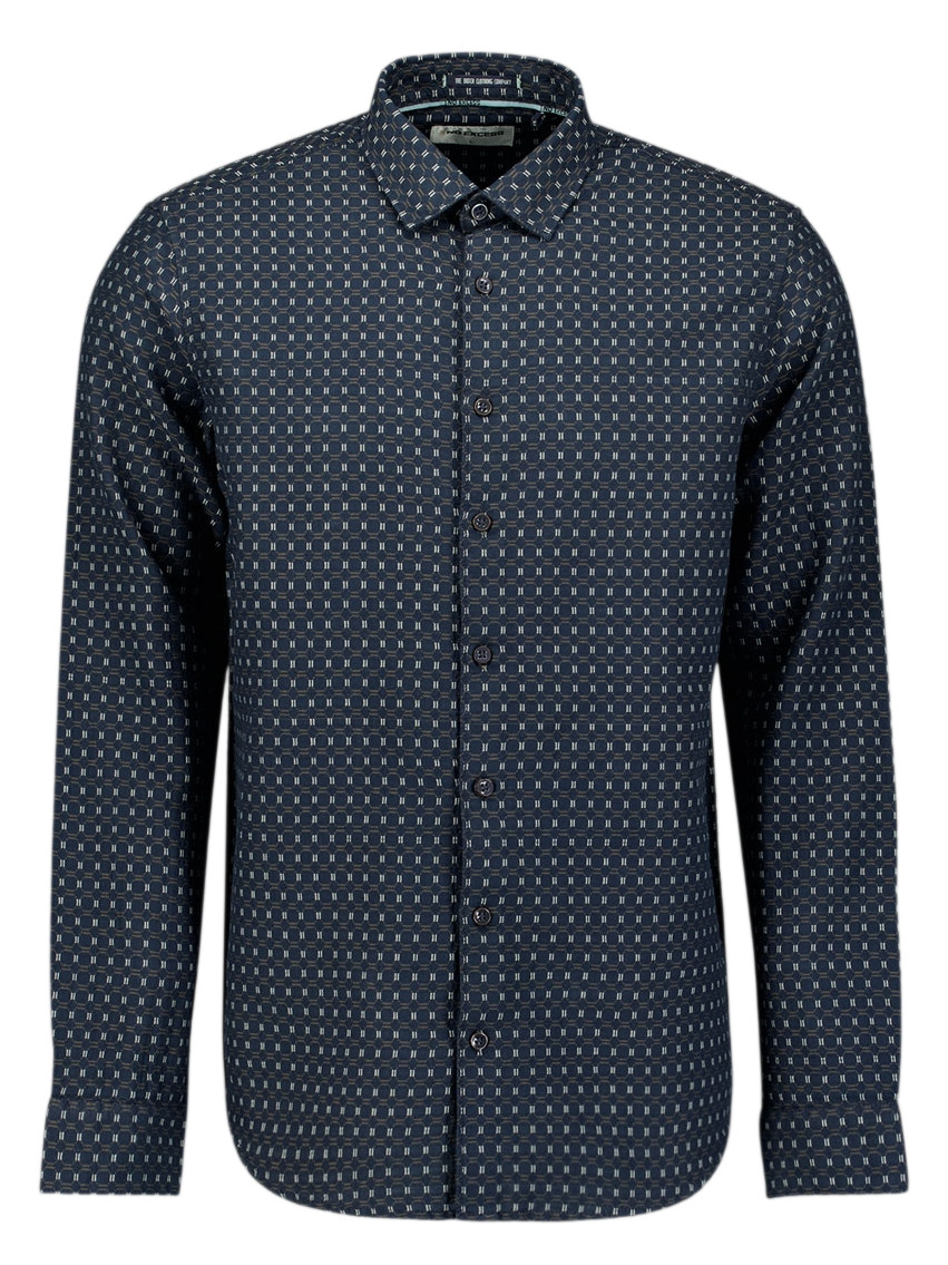 No Excess Overhemd all-over print 29450940 Donker blauw