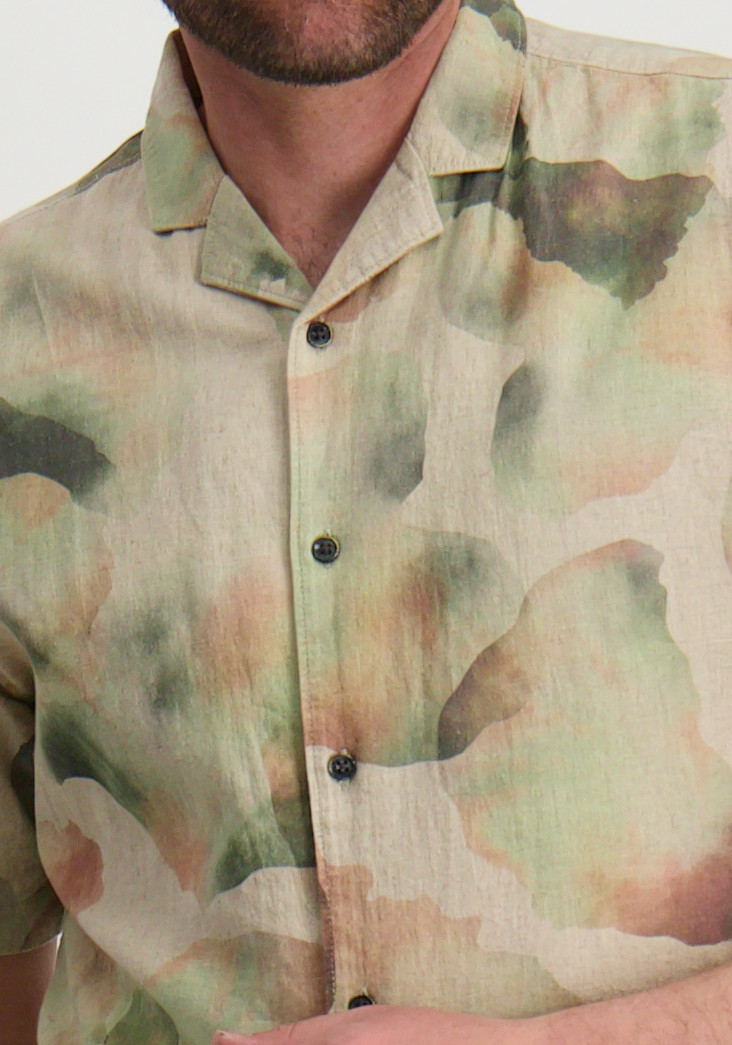 No Excess Overhemd met print 27440345 Licht groen