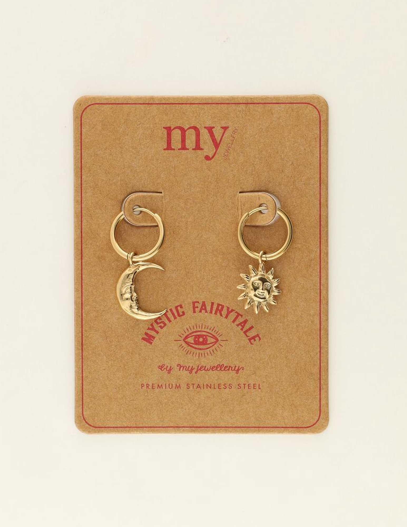 My Jewellery Mystic oorbellen maan en zon MJ09435 Goud