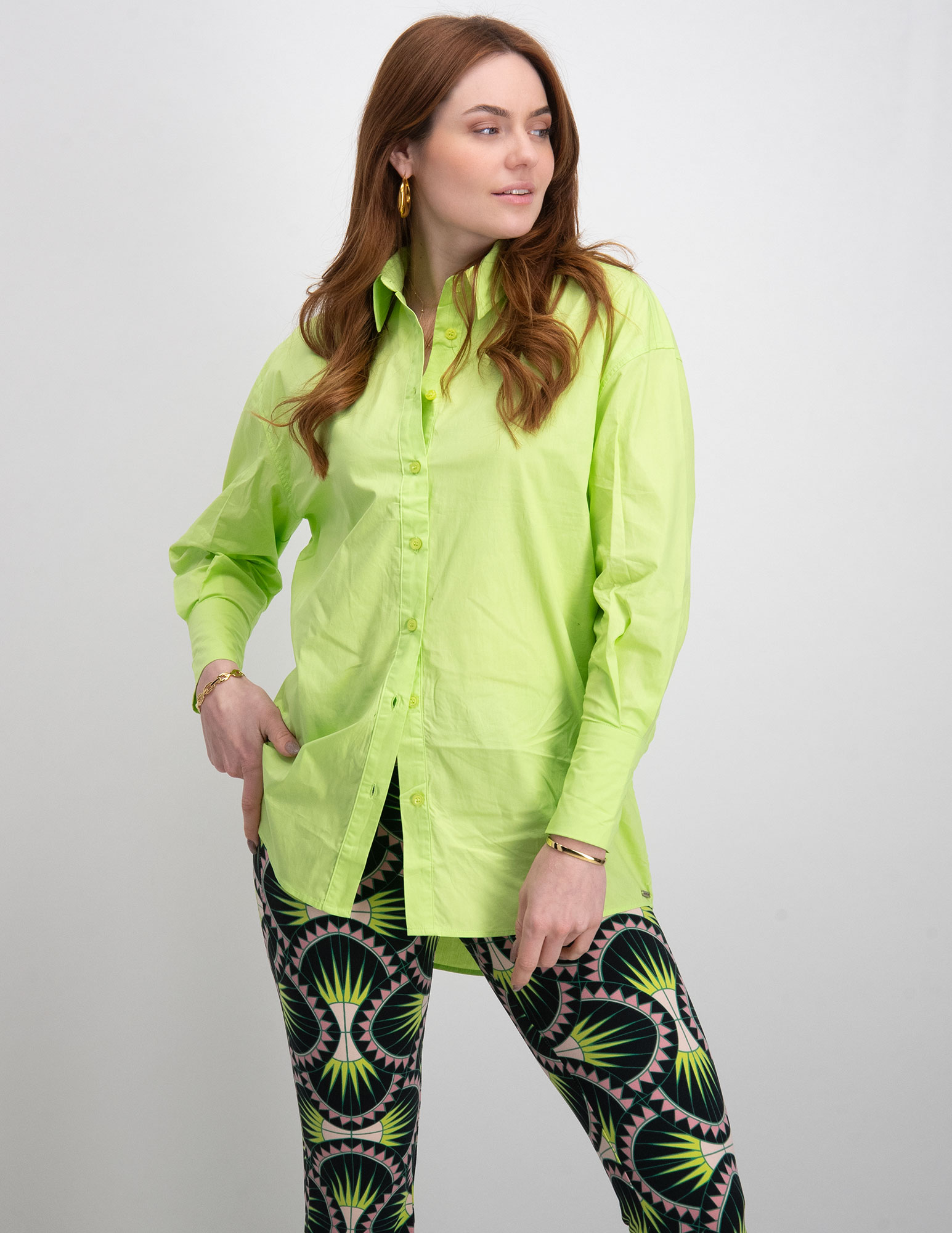 Colourful Rebel Oversized blouse Talia WB114093 Licht groen