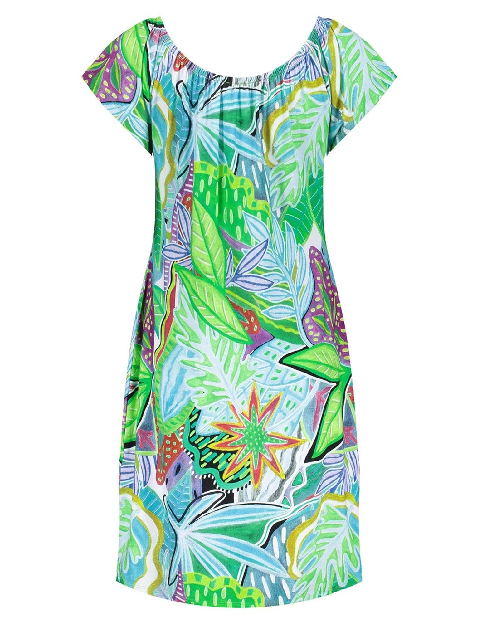 Geisha Off-shoulder jurk 57363-60 MAY Licht blauw