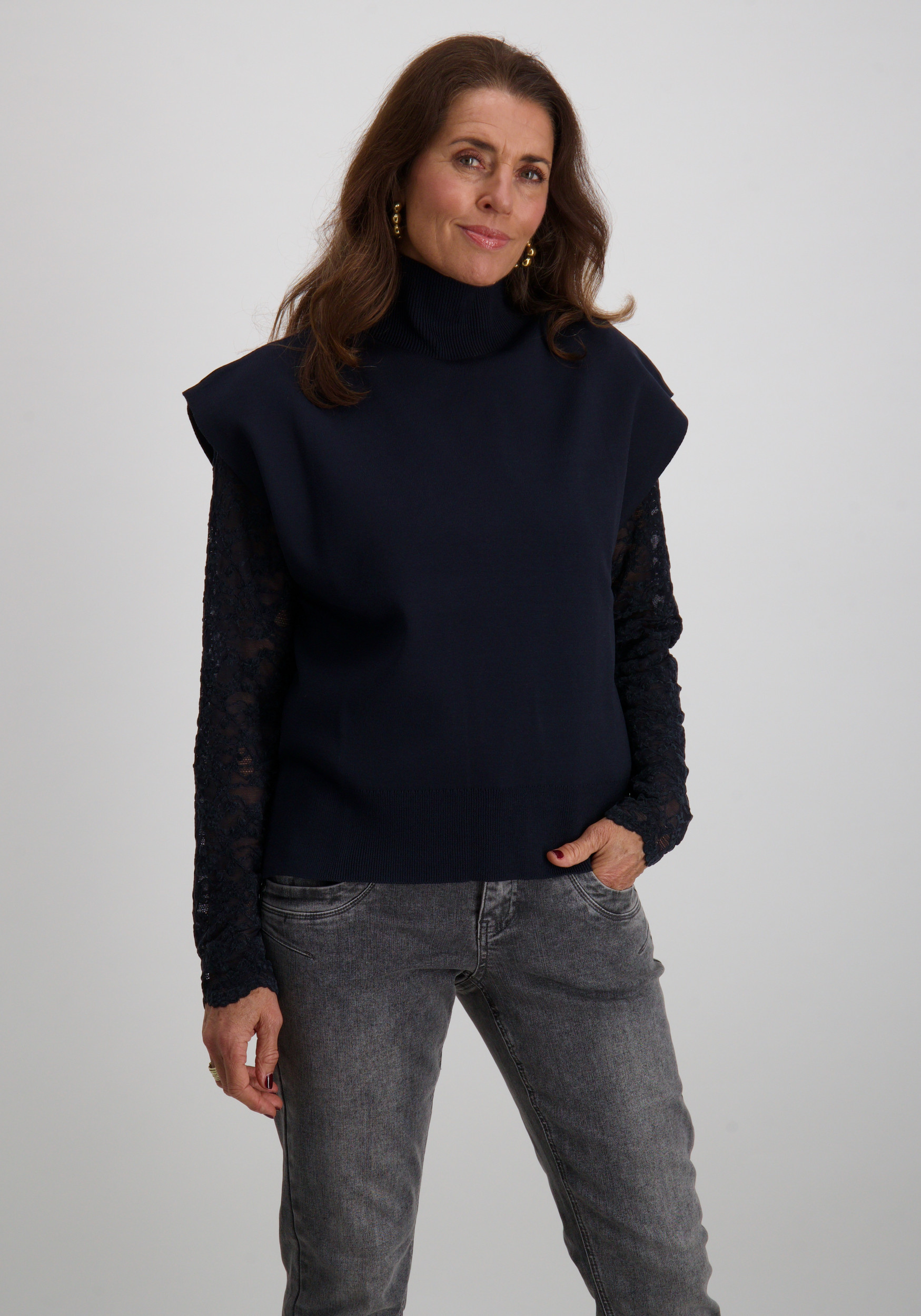 Jansen Amsterdam Trui BRACHA W25 Donker blauw