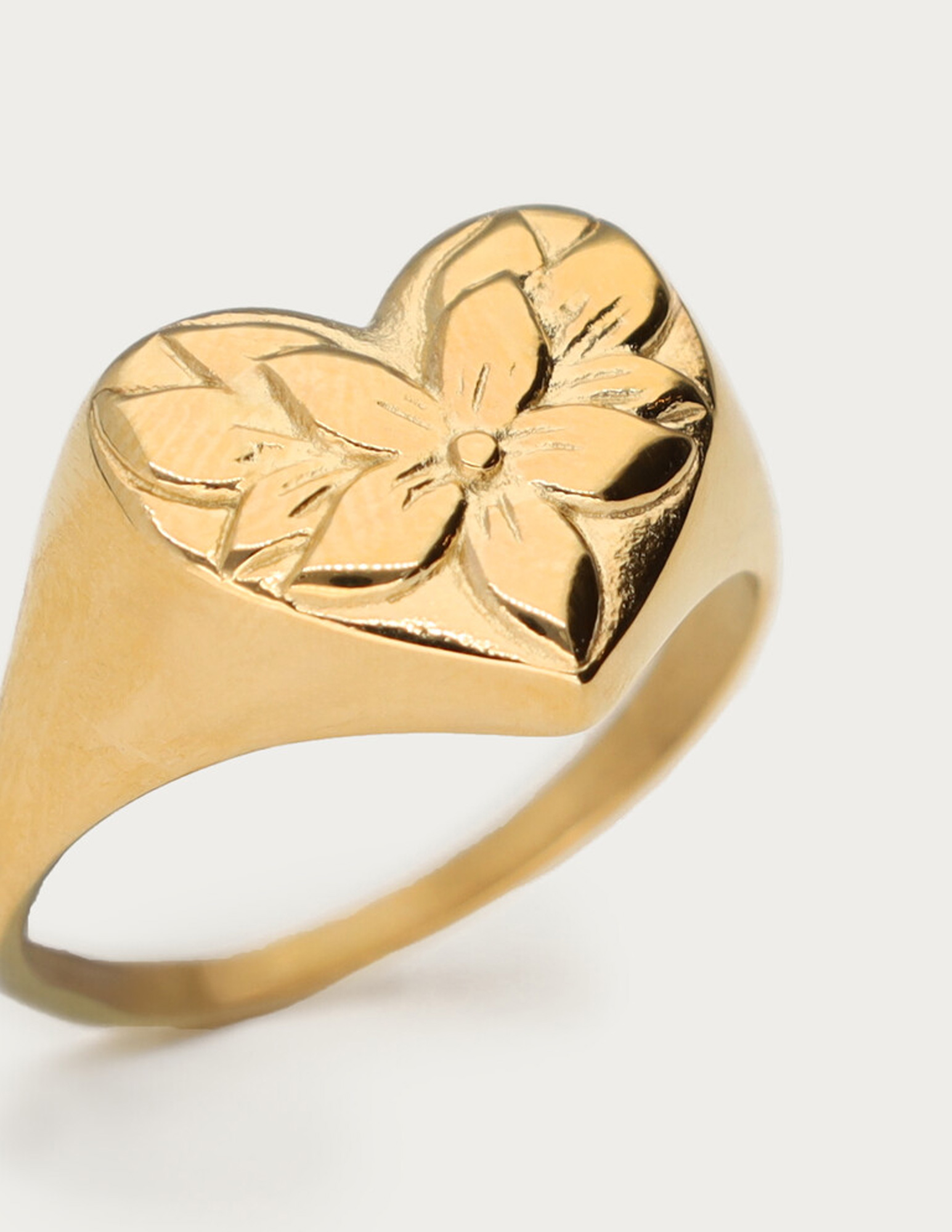 My Jewellery Botanical statement ring met bloemen hart MJ13744 Goud