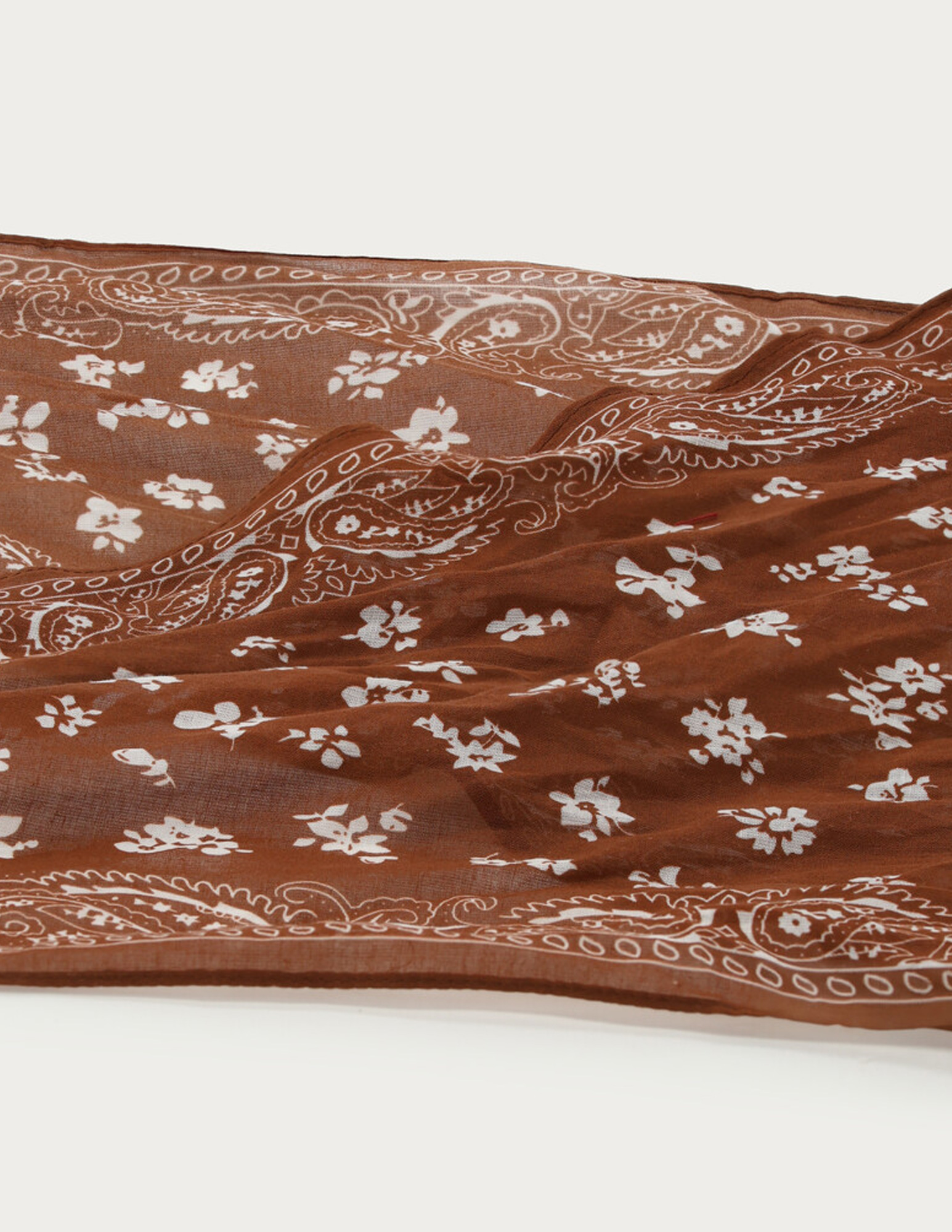 My Jewellery Bruine sjaal met bandana print MJ14510 Bruin