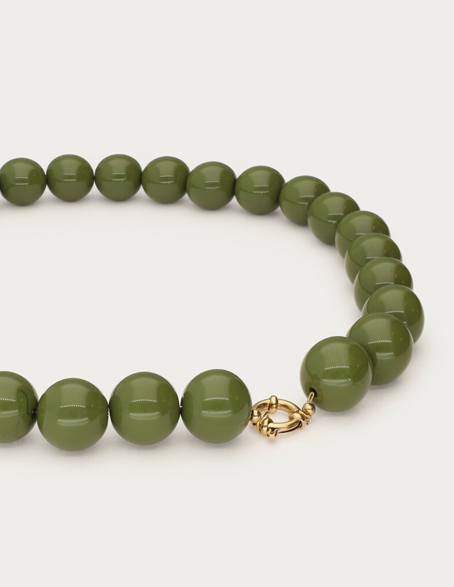 My Jewellery Kralen ketting MJ14424 Olijf Groen