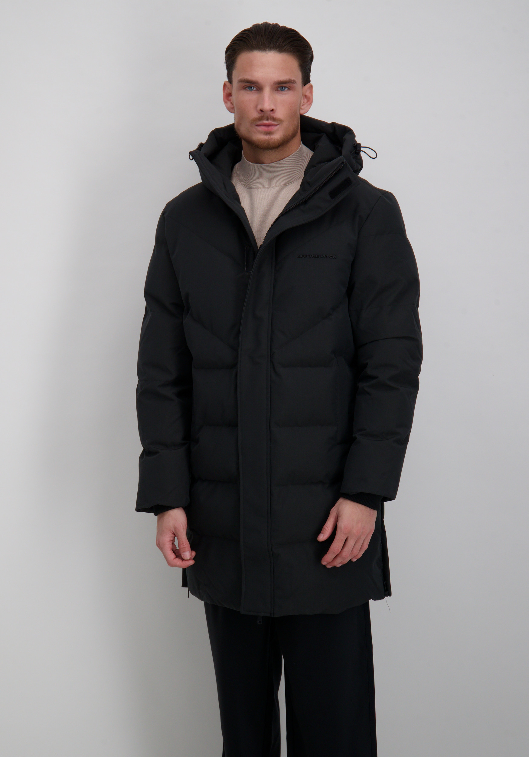 Off The Pitch Winterjas Ripstop OTP243052 Zwart