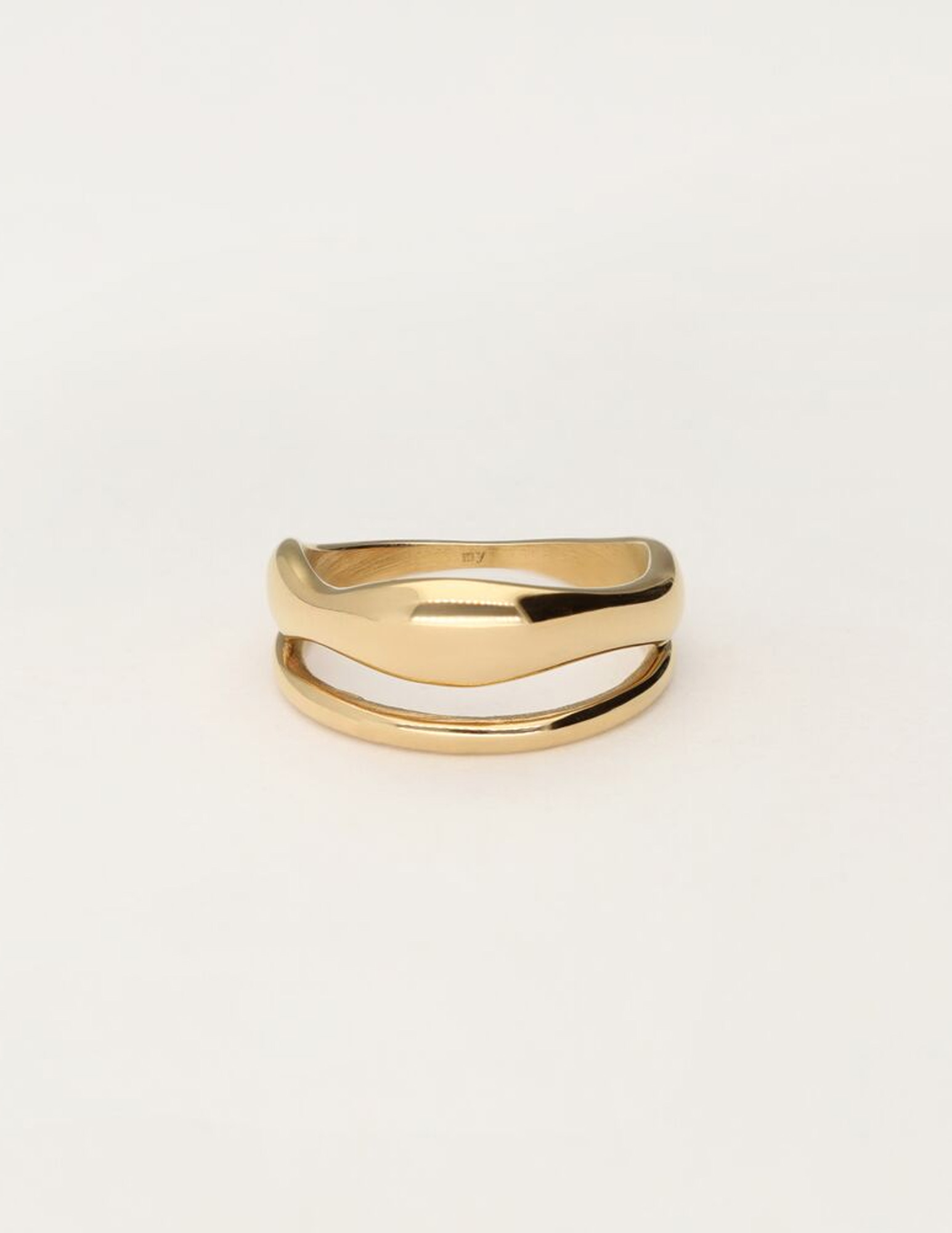My Jewellery Bold dubbele ring met organische vorm MJ11537 Goud