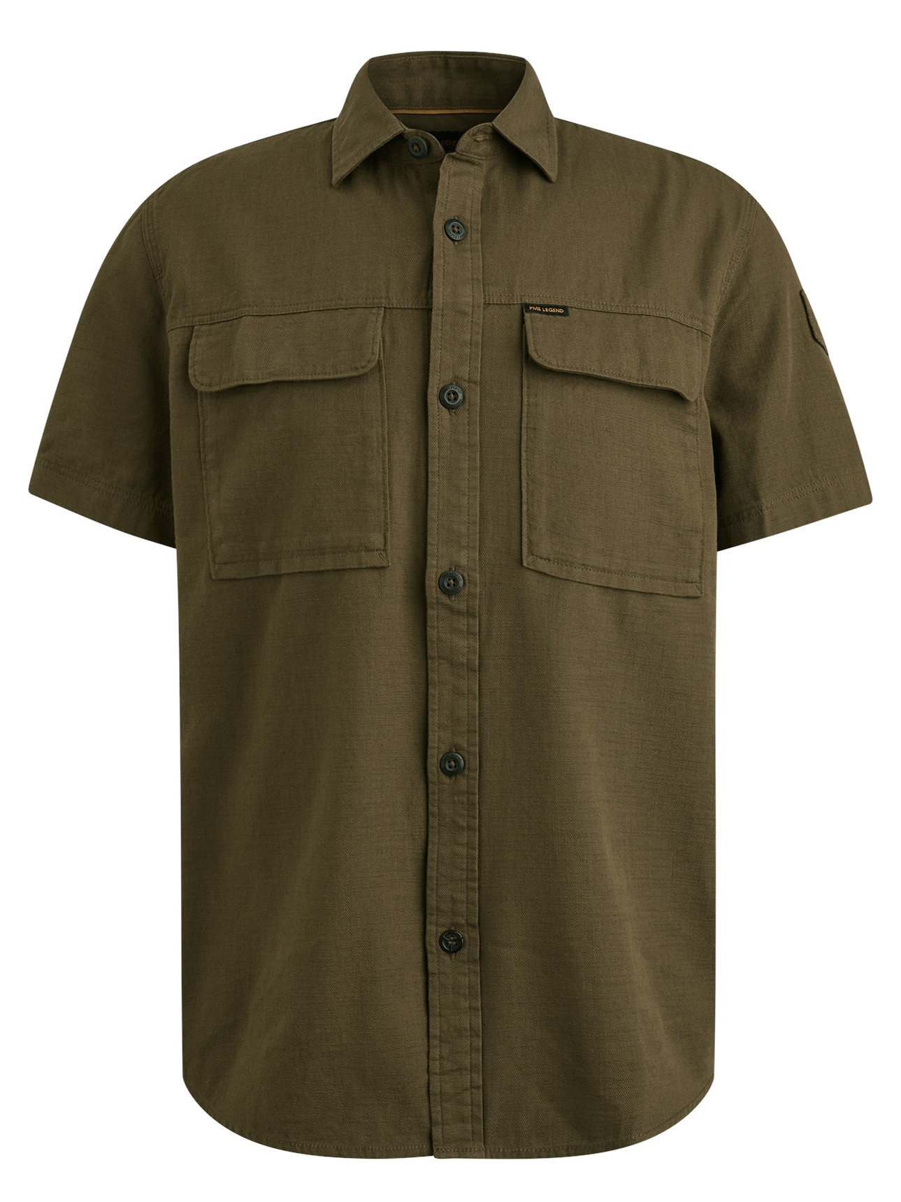 PME Legend Overhemd katoen PSIS2503242 Donker groen