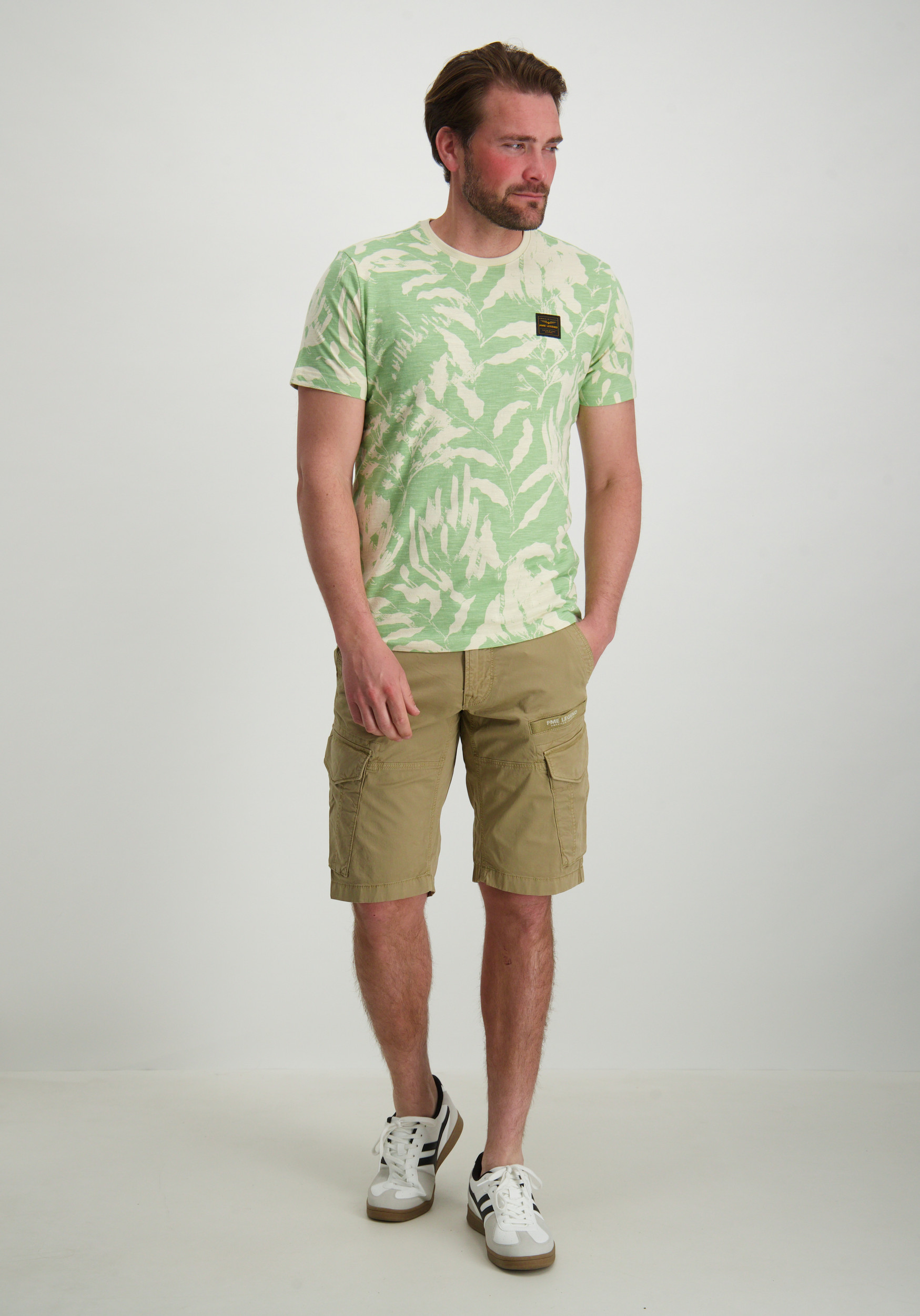 PME Legend Cargo short Nordrop PSH2504661 Donker beige