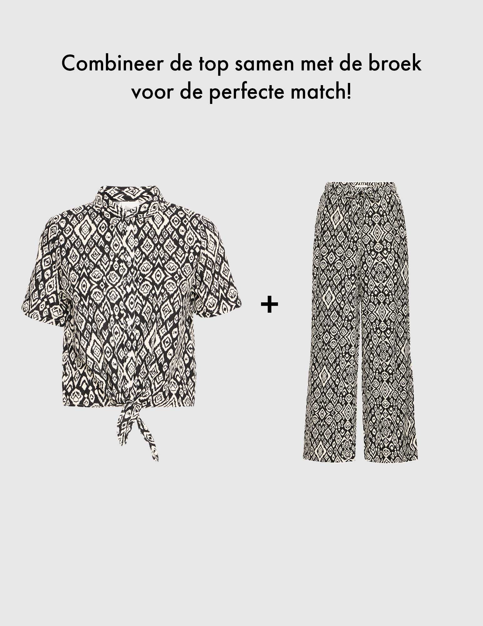 Ichi Blouse Linno 20122921 Zwart