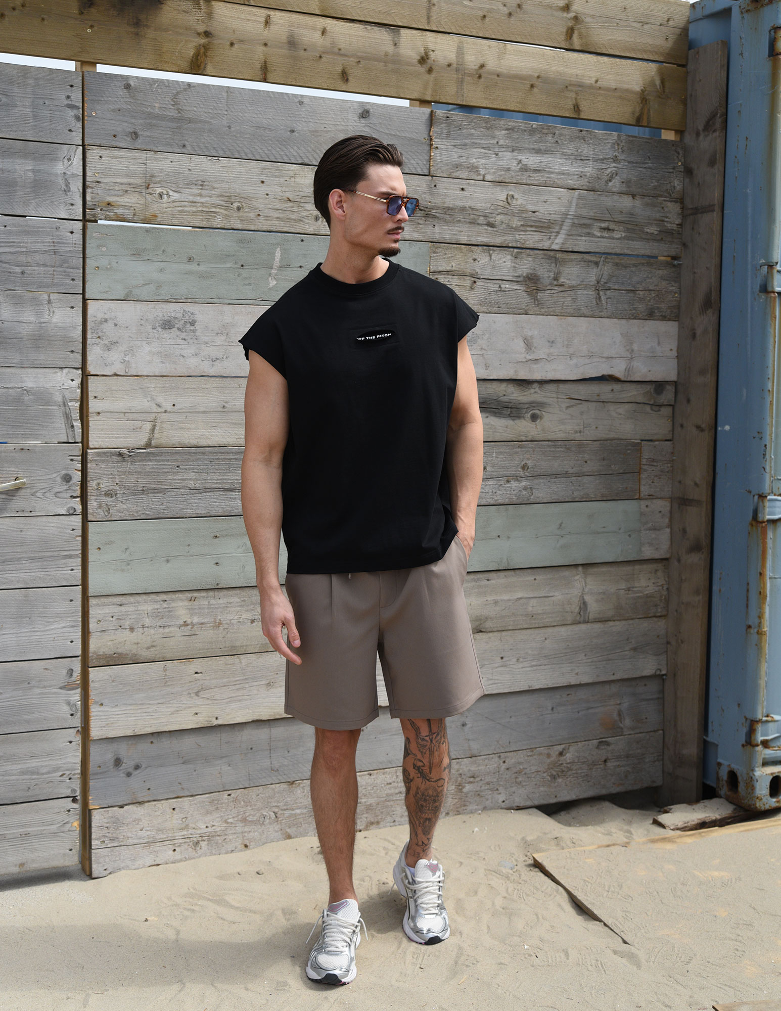 Off The Pitch T-shirt Stage Sleeveless OTP261039 Zwart