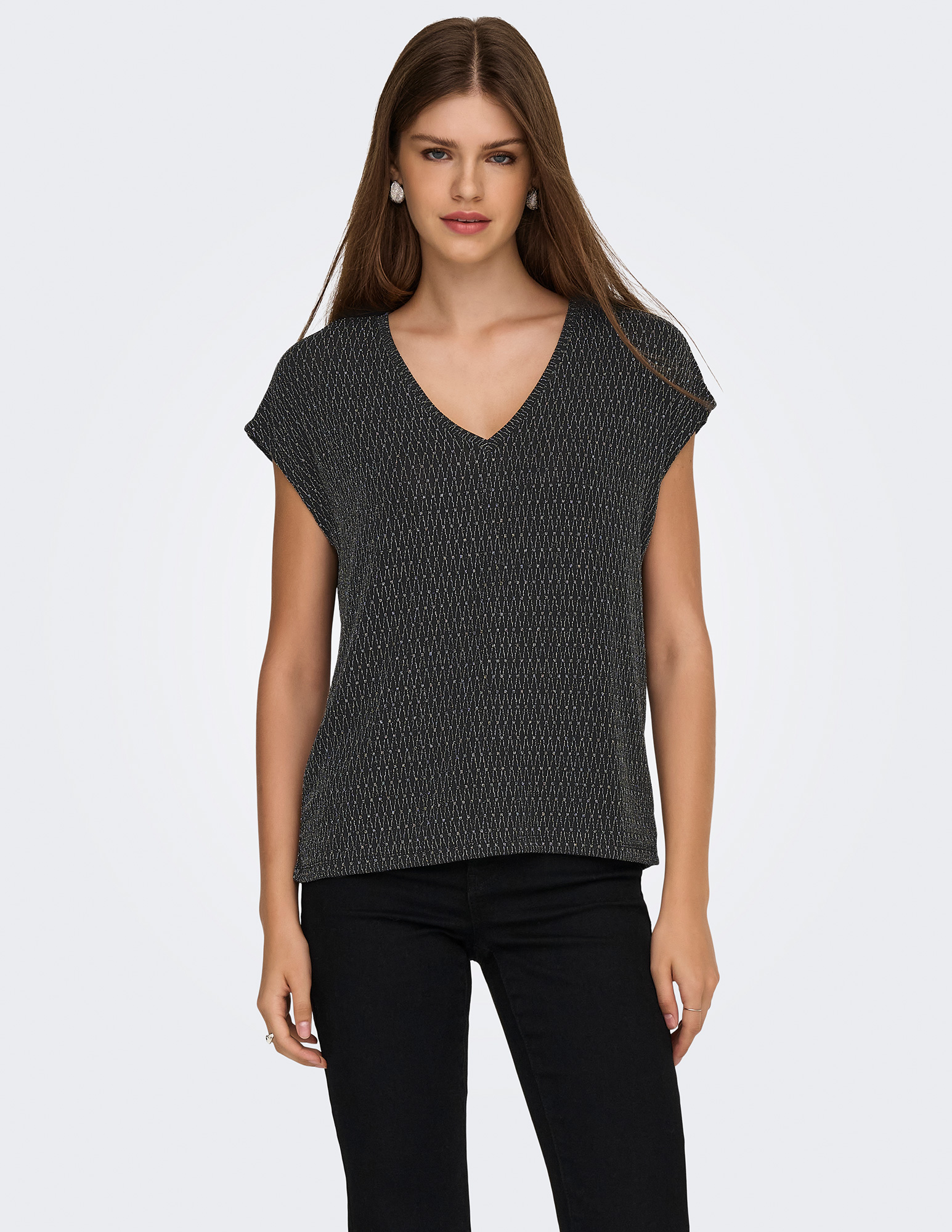 Only T-shirt Carol 15360960 Zwart