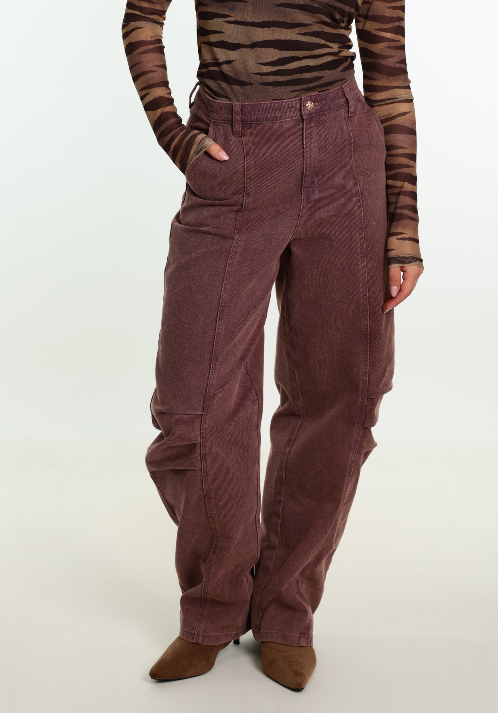 Studio Amaya Jeans Rift Rift Bordeaux