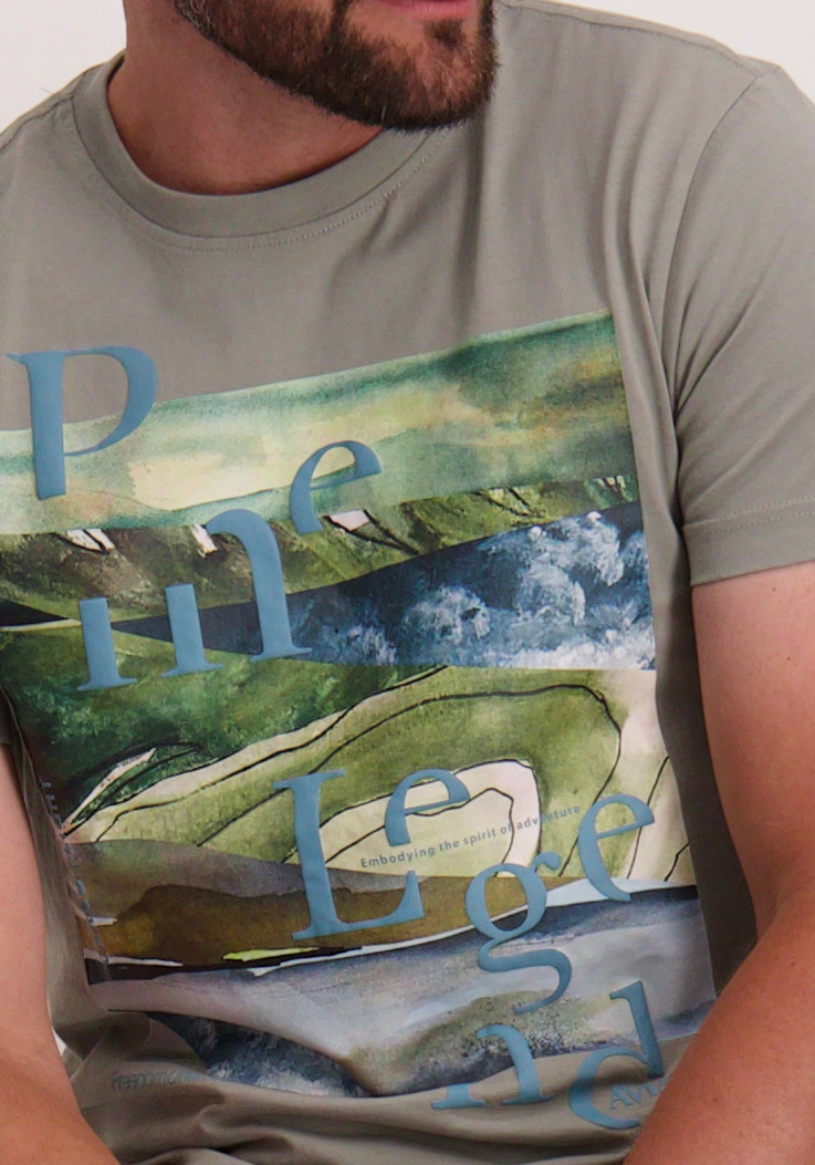PME Legend T-shirt printed PTSS2505572 Licht groen