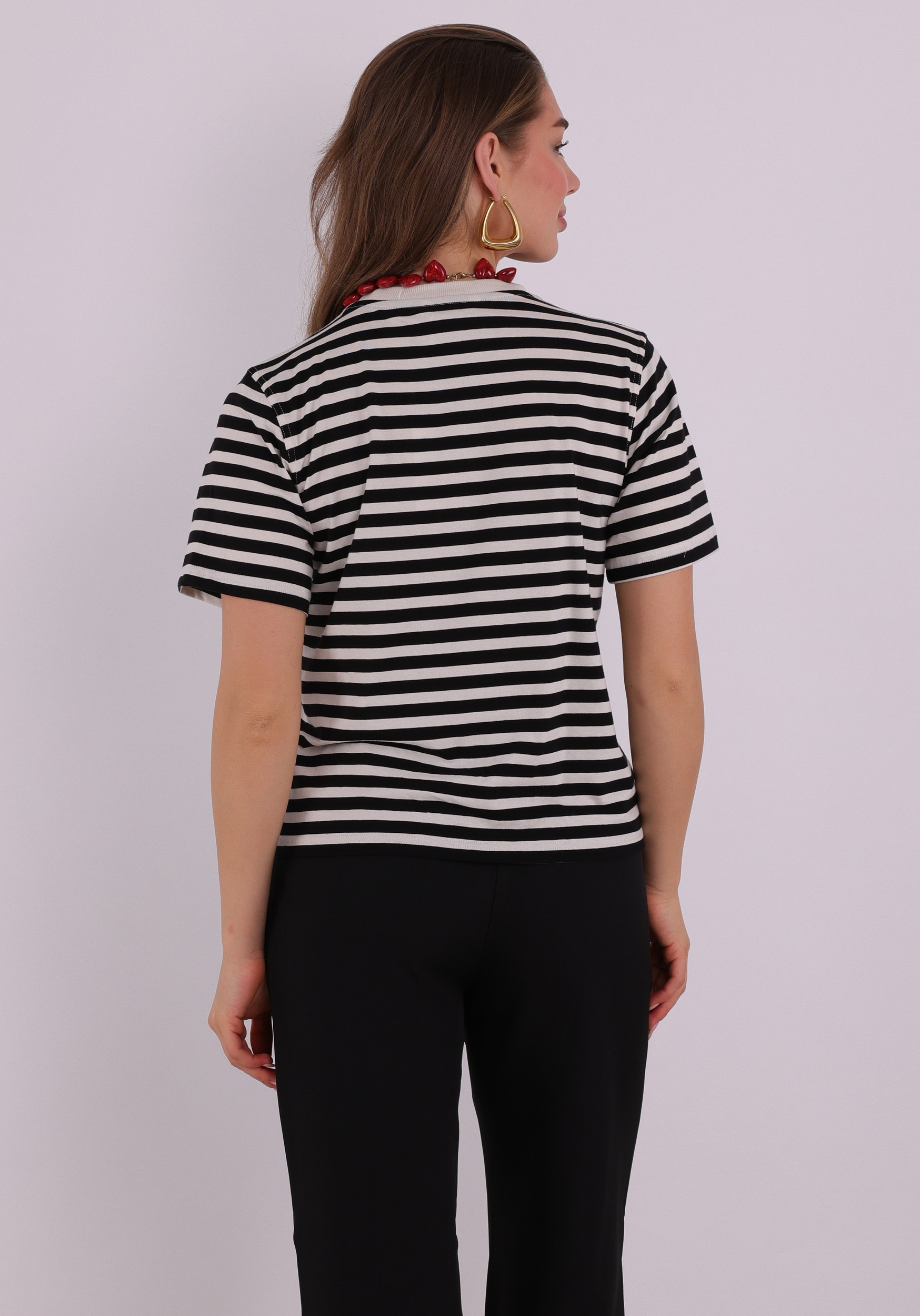 Only T-shirt Livina 15272227 Zwart/Wit