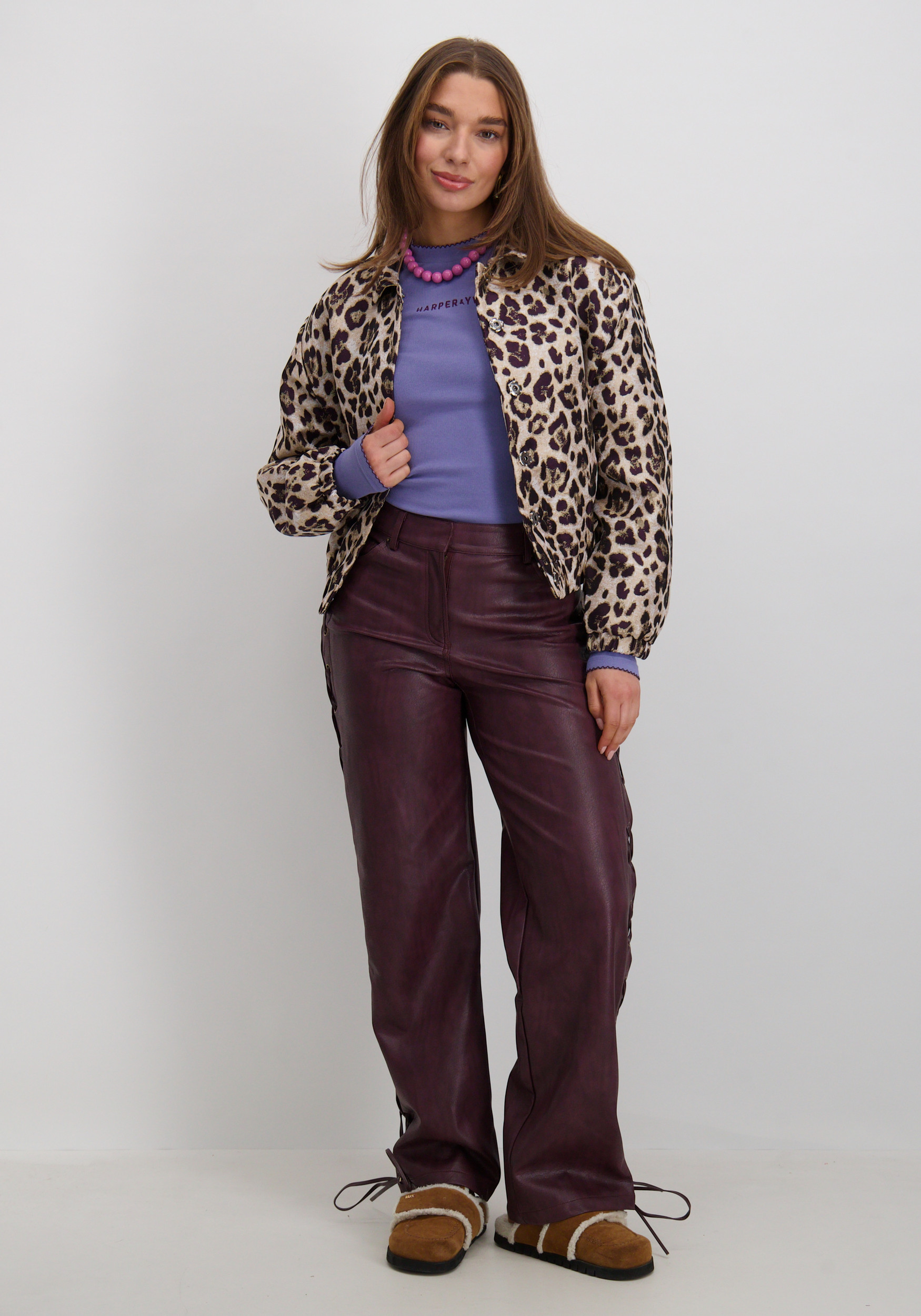 Colourful Rebel Bomberjack Bente leopard WJ117131 Beige