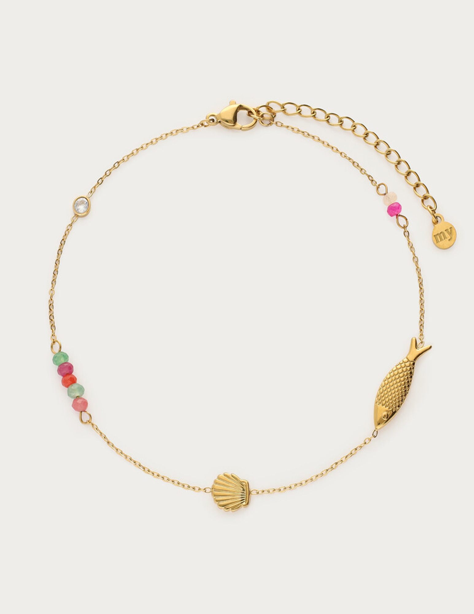 My Jewellery Enkelbandje met ocean bedels MJ12915 Goud
