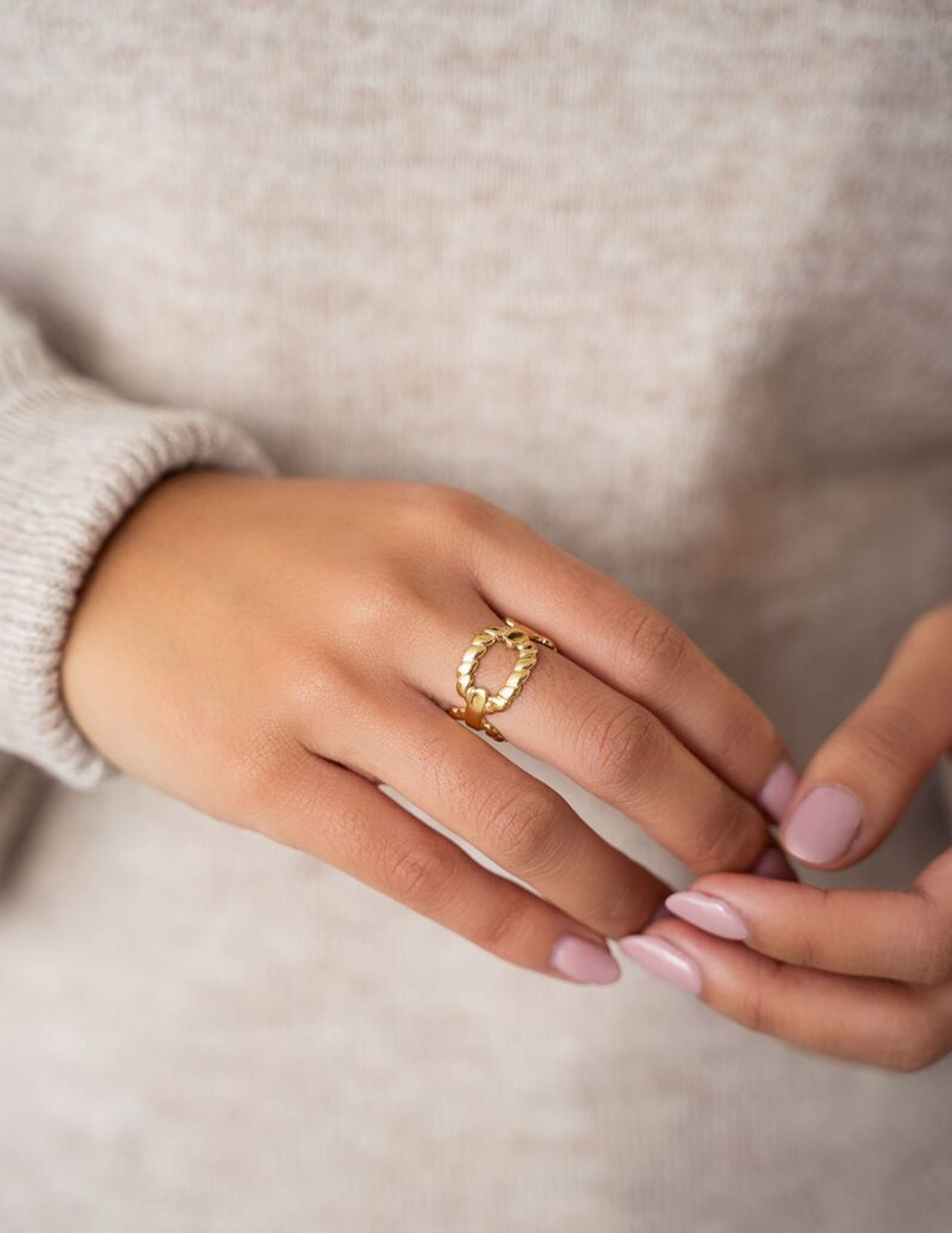 My Jewellery Ring met schakels MJ07718 Goud