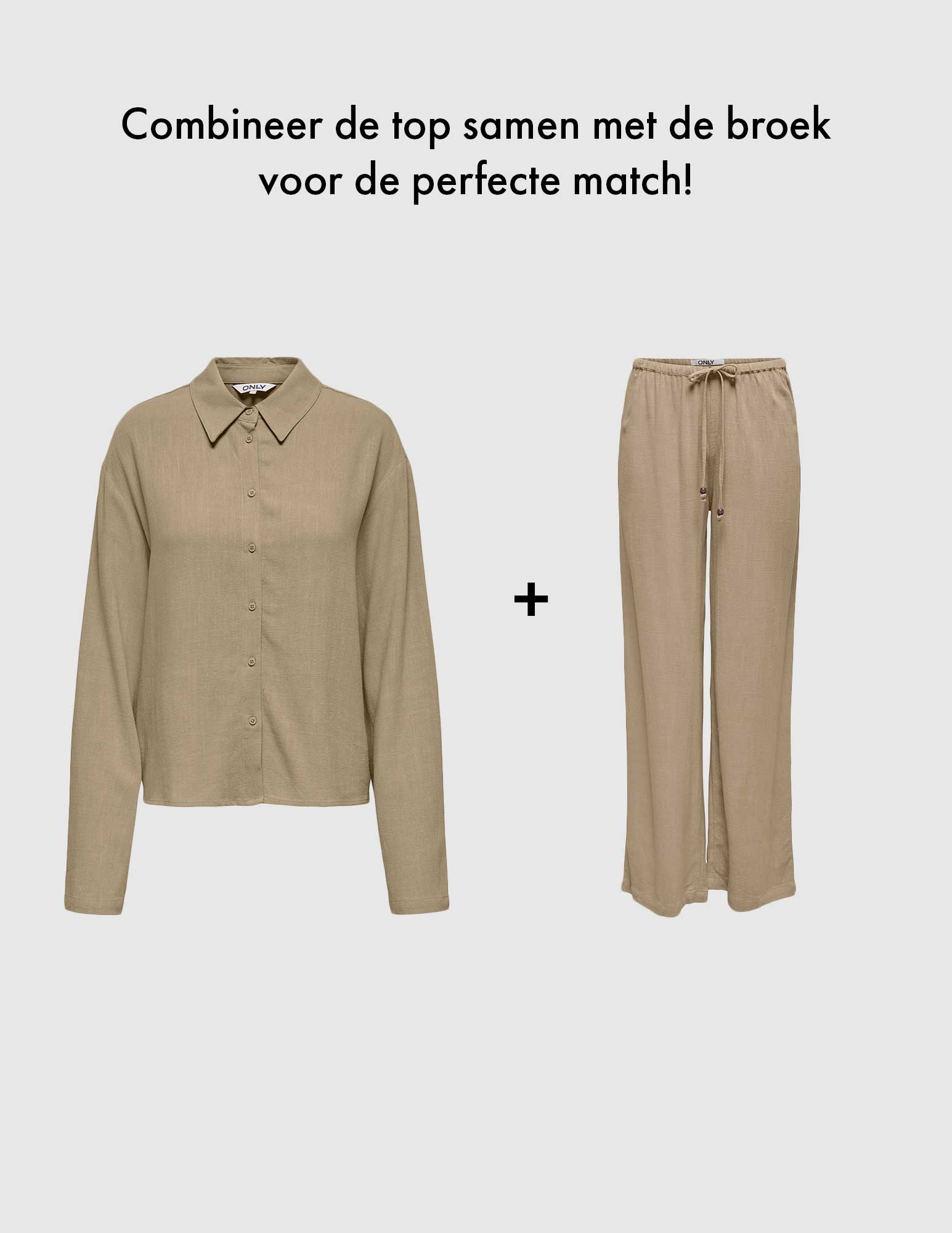 Only Blouse Solvi 15338695 Donker beige