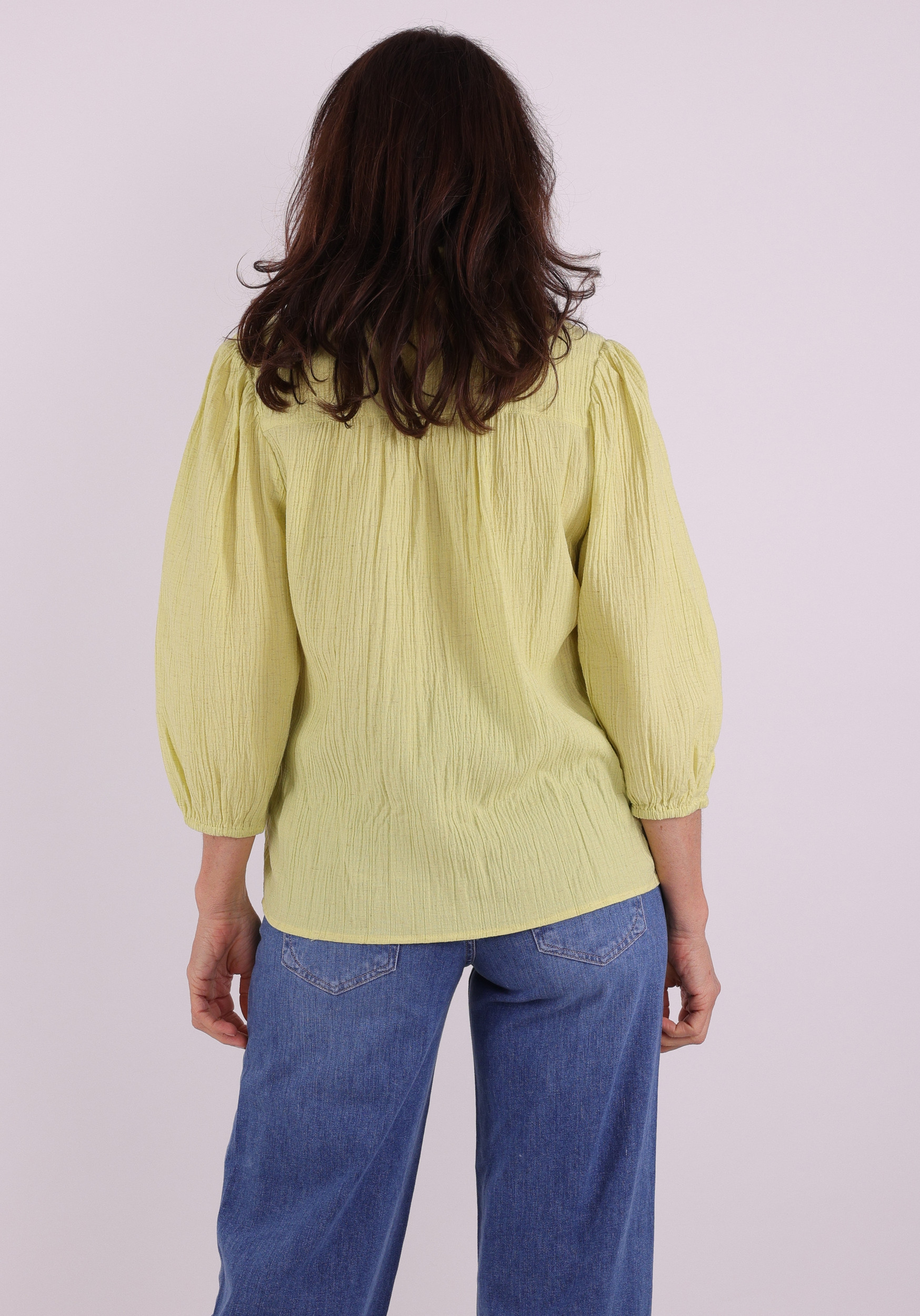 Tramontana Blouse Creased puff-sleeve C30-19-301 Groen