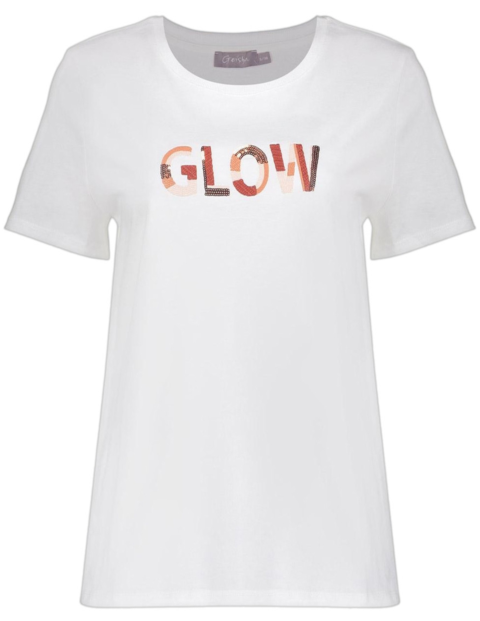Geisha T-shirt Glow 62084-41 Wolwit-ecru