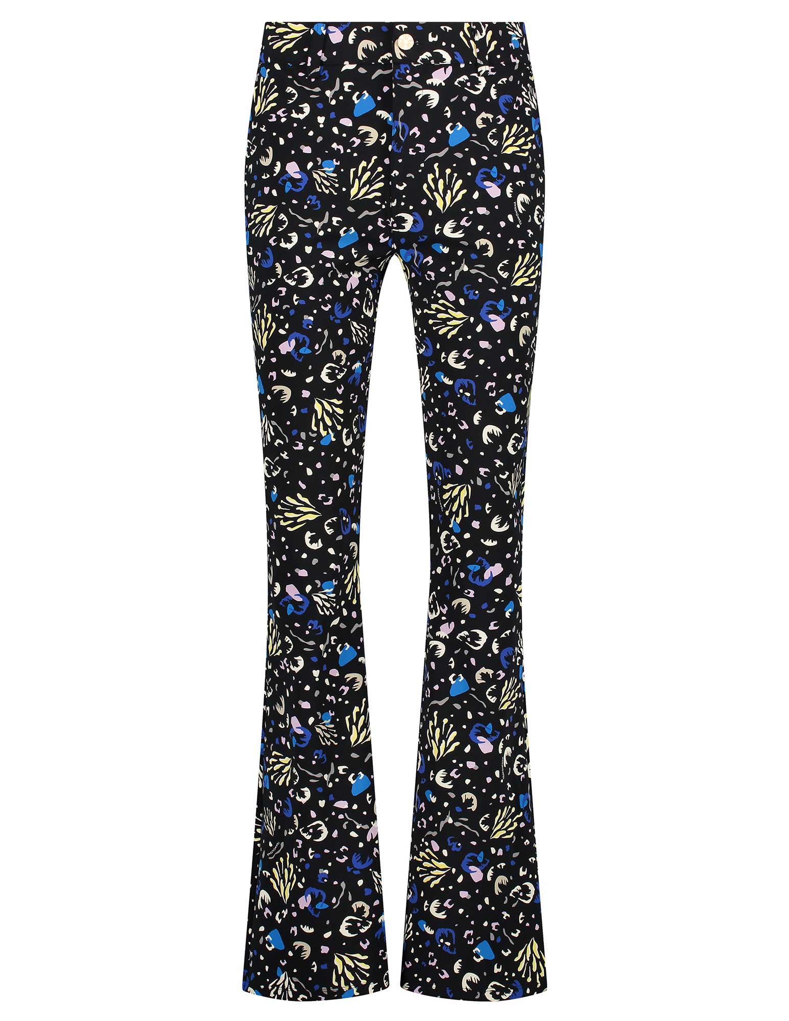 Tramontana Broek Abstracte bloemenprint Q07-09-101 Zwart
