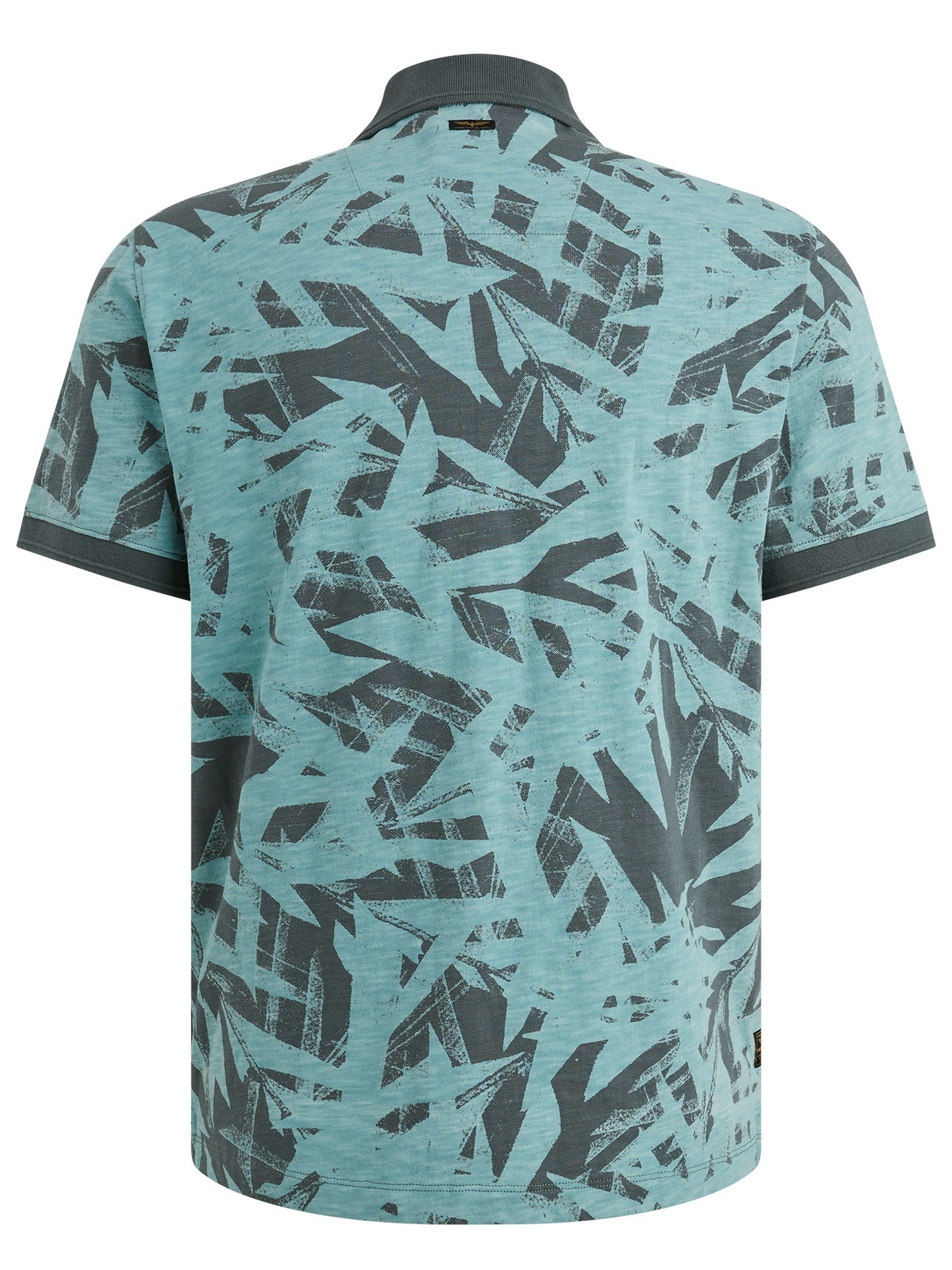 PME Legend Polo met print PPSS2505871 Blauw
