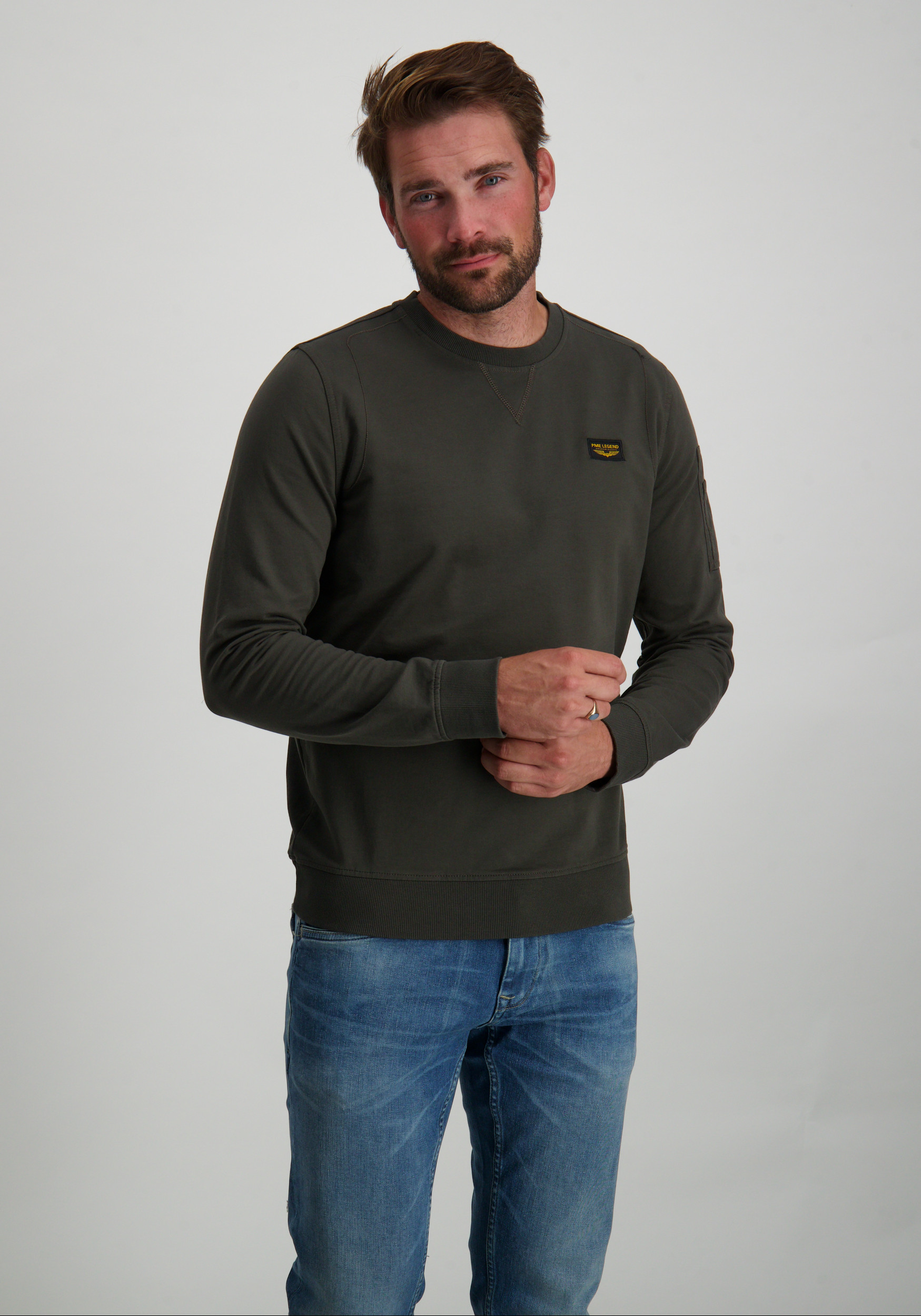 PME Legend Sweater Airstrip PLS0000431 Donker groen