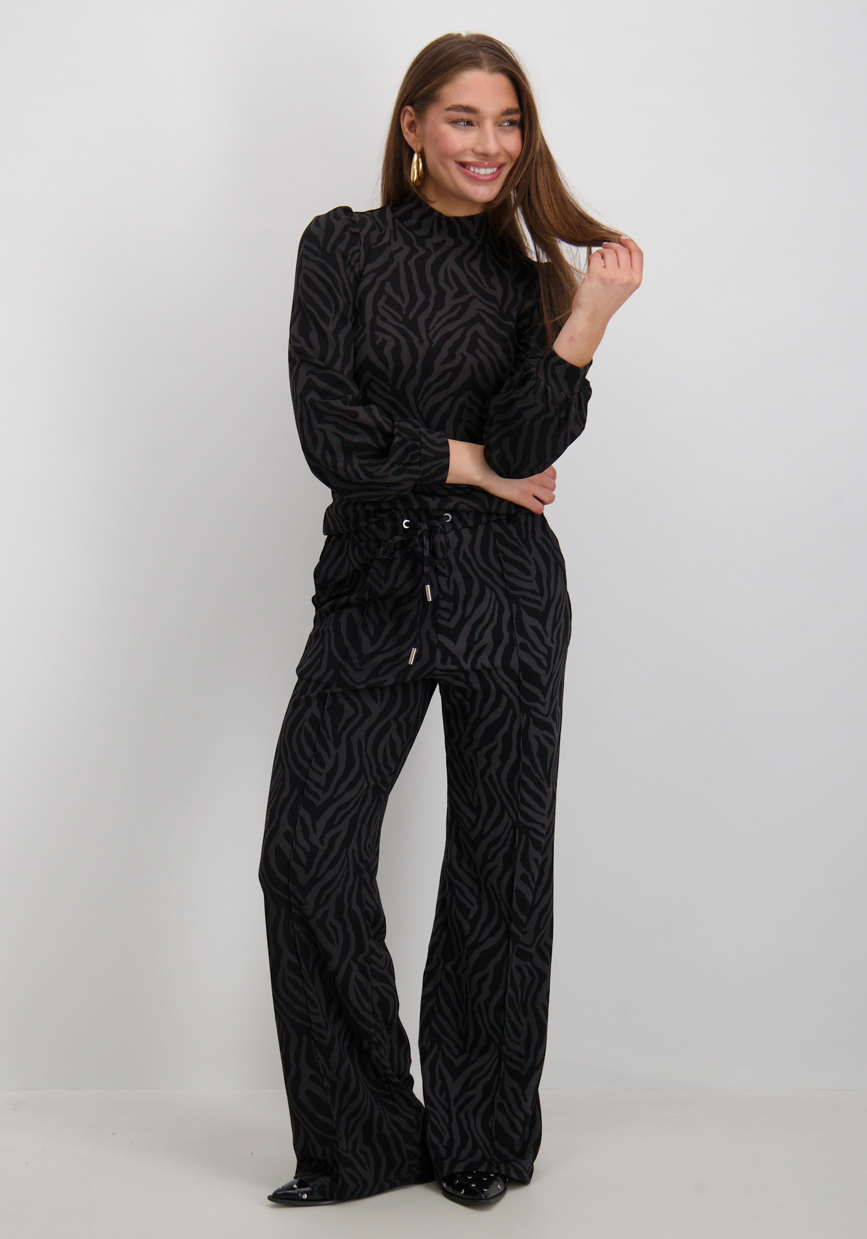 Lofty Manner Broek Ida QK37 Grijs