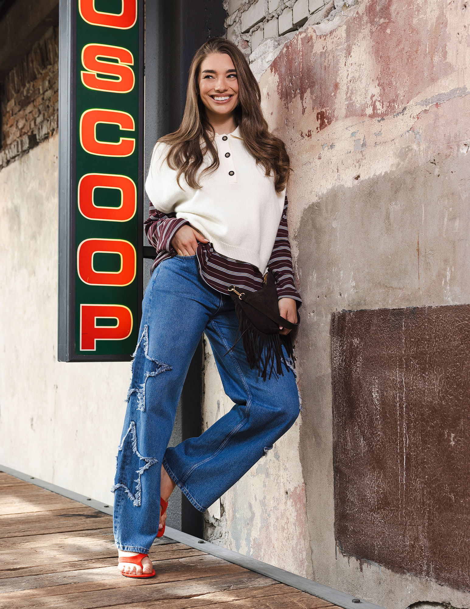 Colourful Rebel Jeans Zadie Star WP118087 Blauw