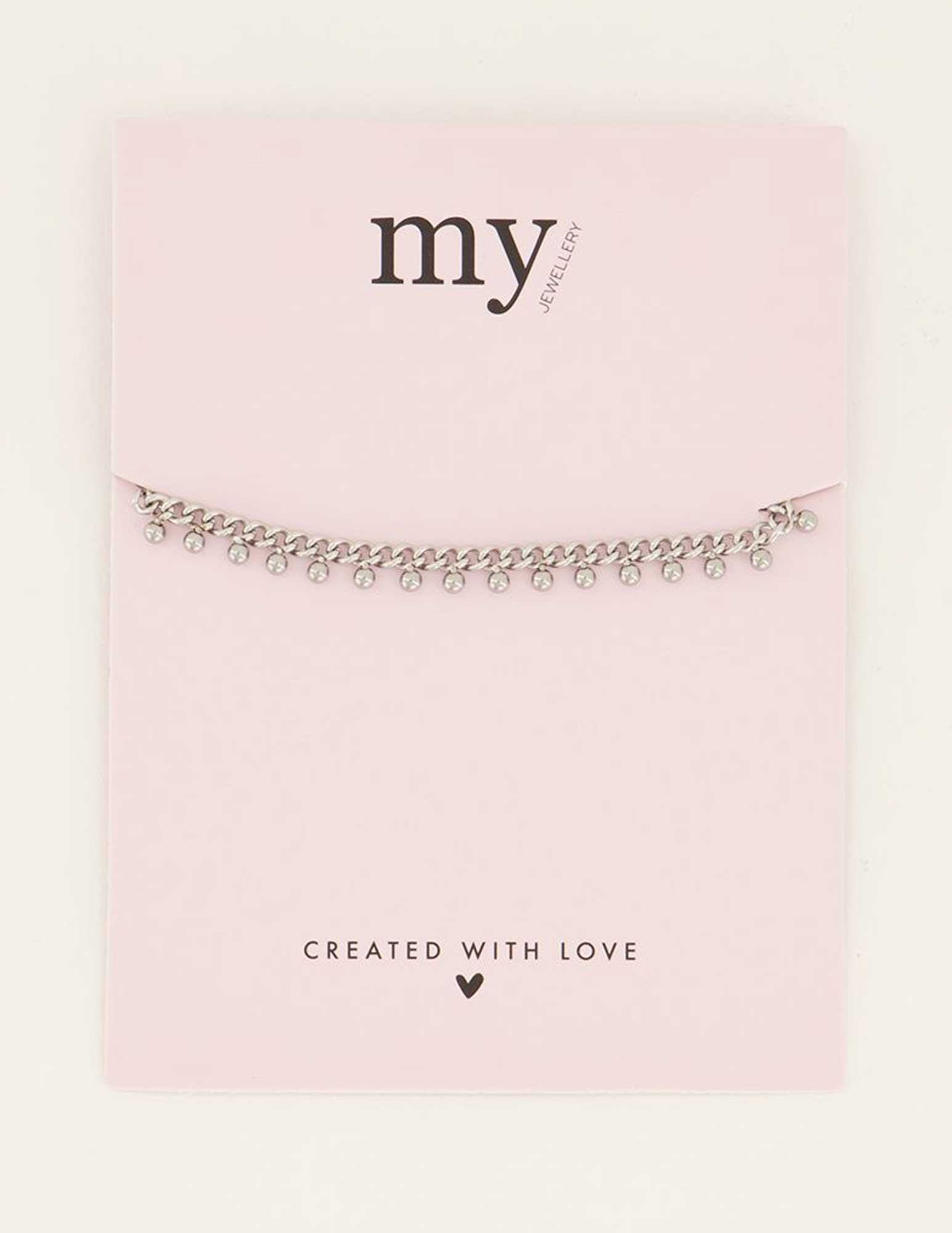 My Jewellery Schakelarmband met bolletjes MJ06812 Zilver