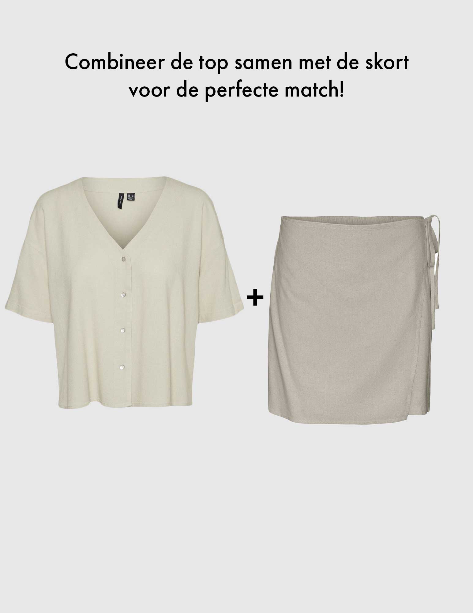 Vero moda Skort Mymilo 10321623 Zand