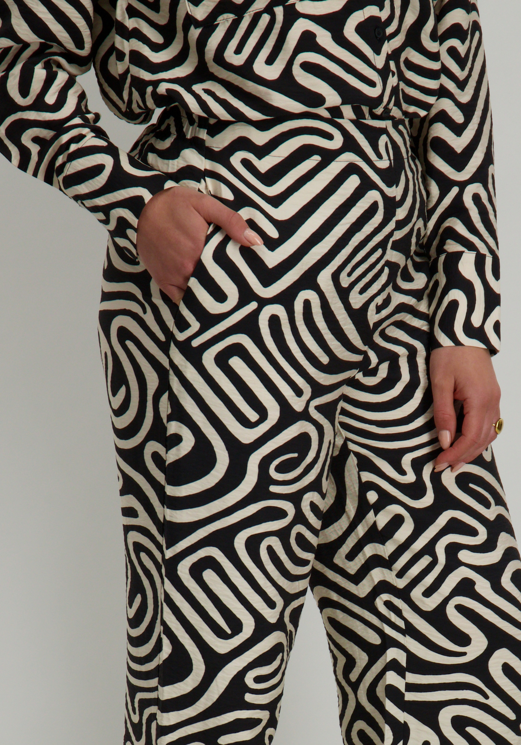 Vero moda Broek Vigdis 10323272 Zwart