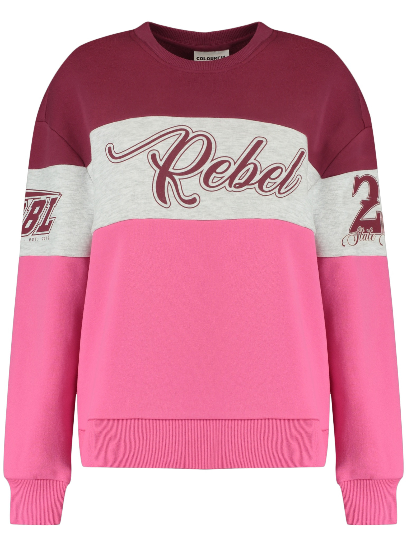 Colourful Rebel Sweater Colourblock WS417099 Multi