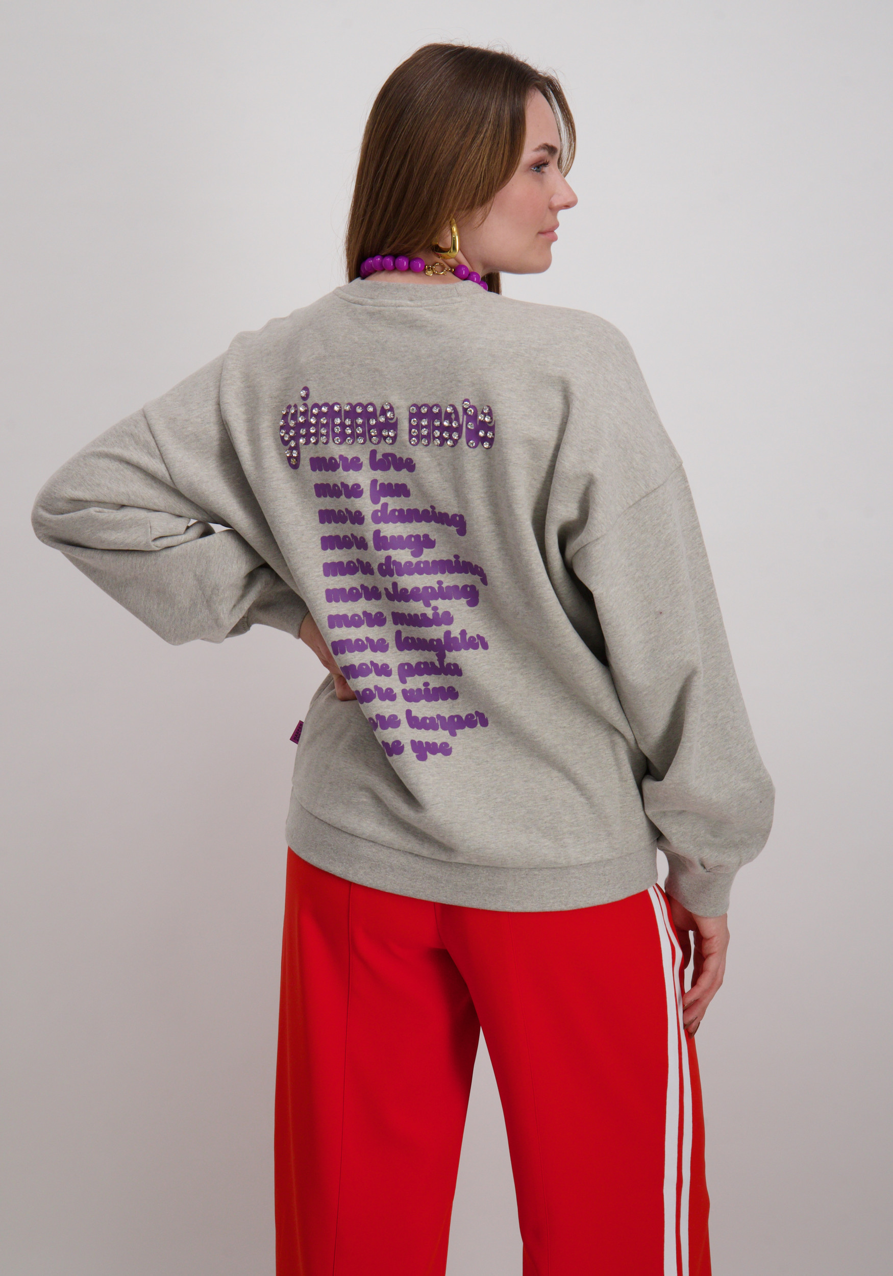 Harper & Yve Sweater Gimme more DW25Y504 Grijs