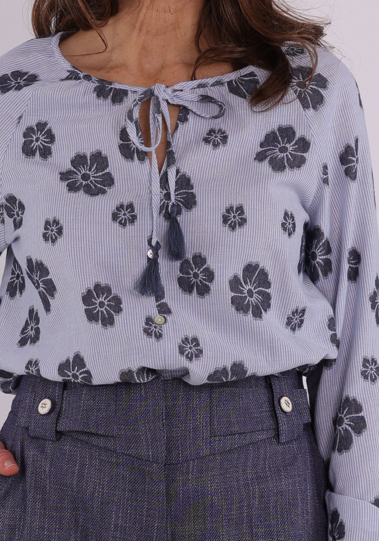 Geisha Blouse 63213-20 Licht blauw