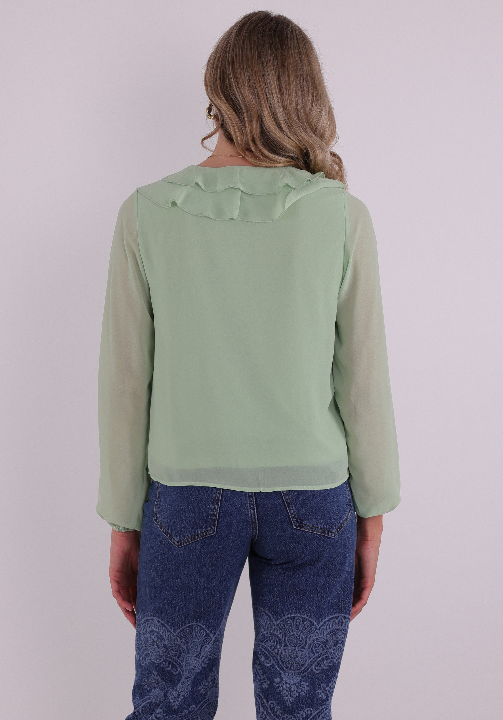 Vila Blouse Ane 14114604 Licht groen