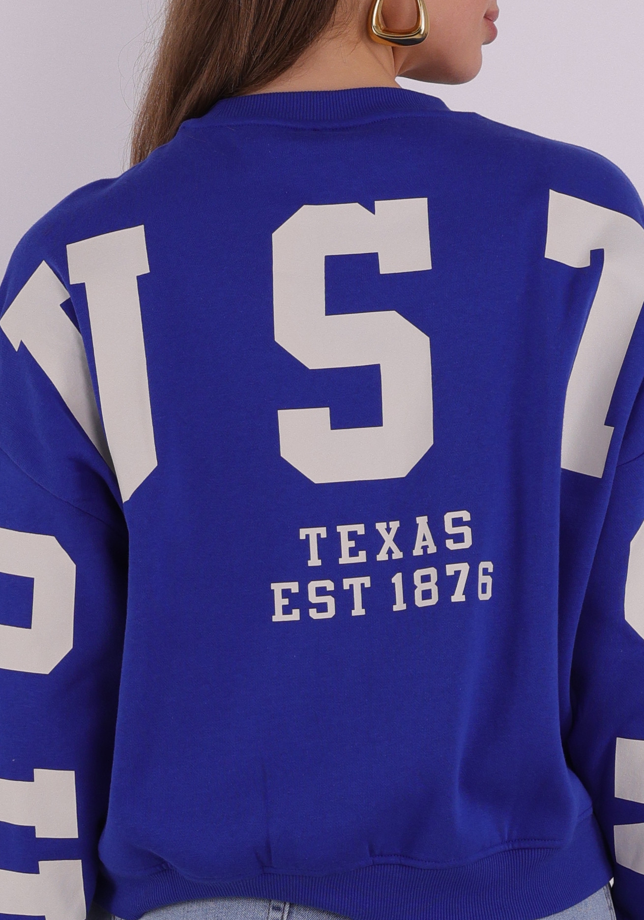 ONLY Sweater backprint 15356793 Blauw
