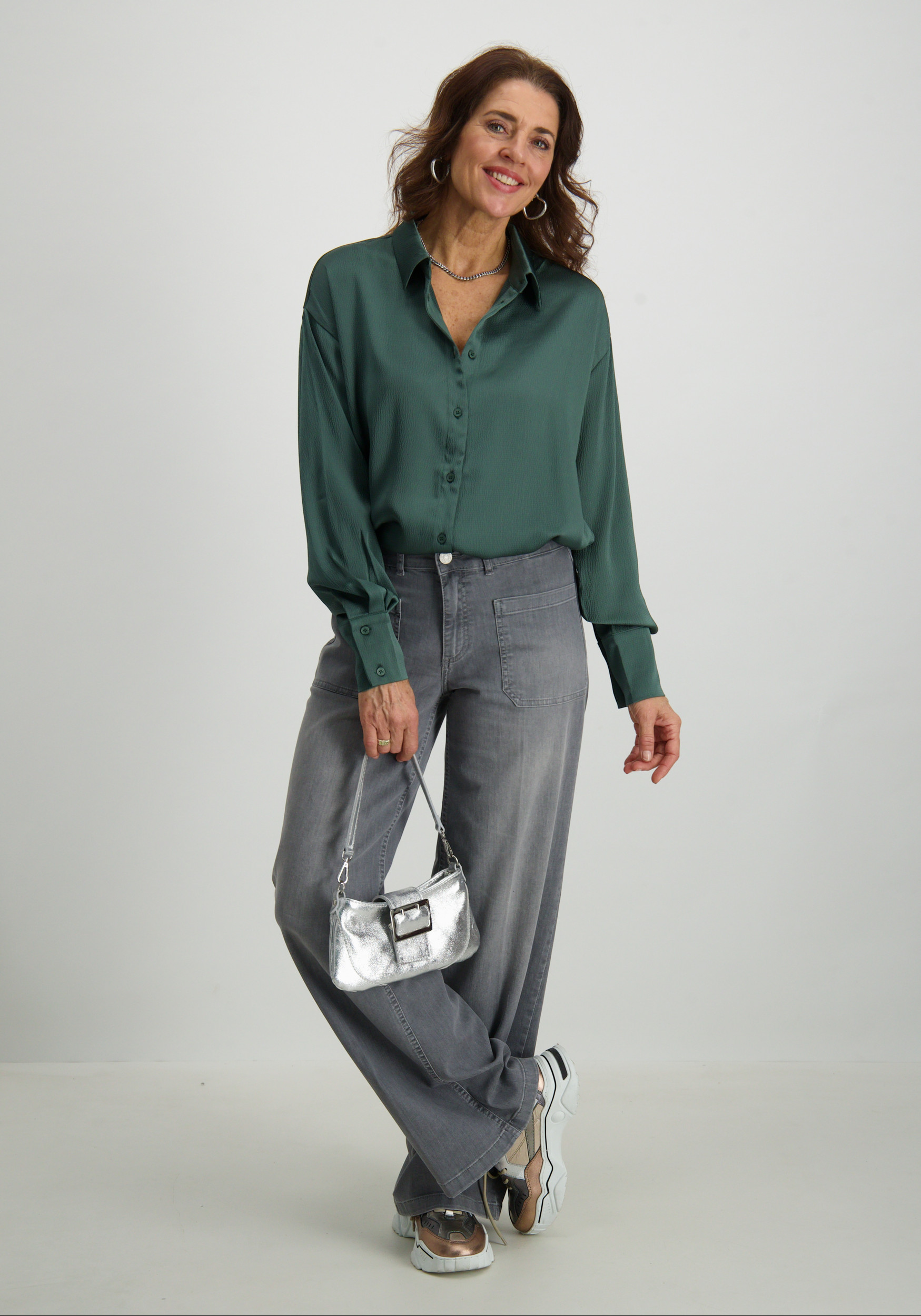 Kaffe Clothing Blouse Donna 10509248 Donker groen