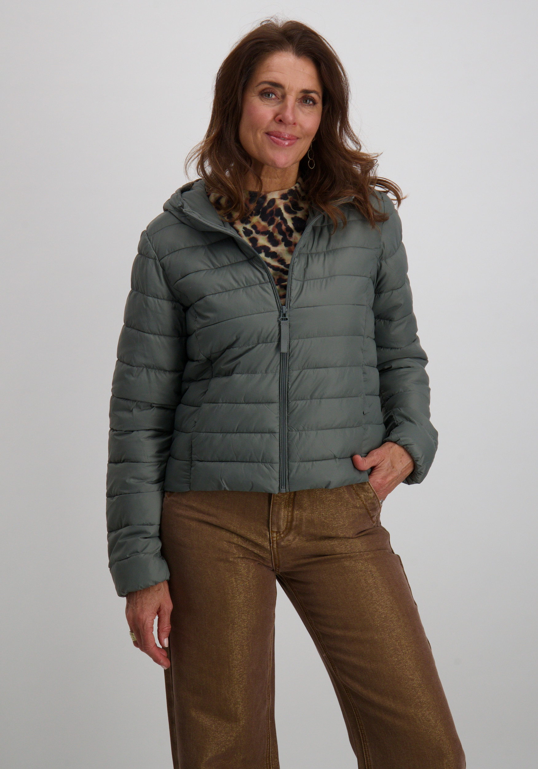 Only Gewatteerde jas Tahia 15352020 Leger Groen