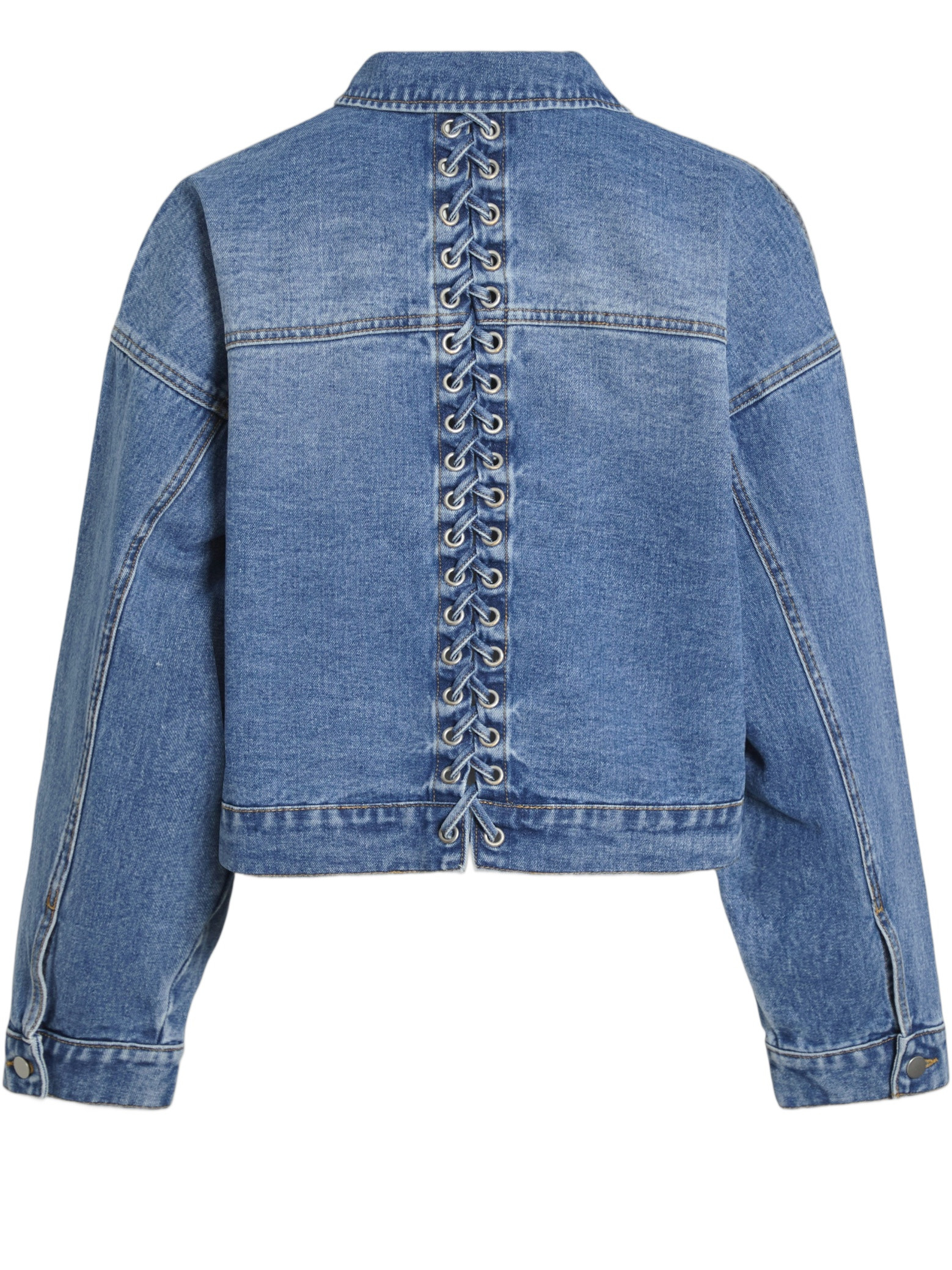 Vila Denim jacket Viea eyelet 14108261 Blauw