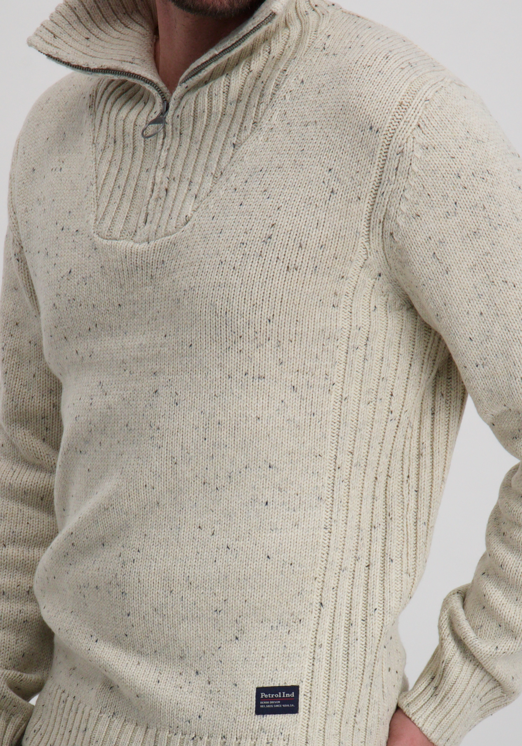 Petrol Trui M-3050-KWC258 Ecru