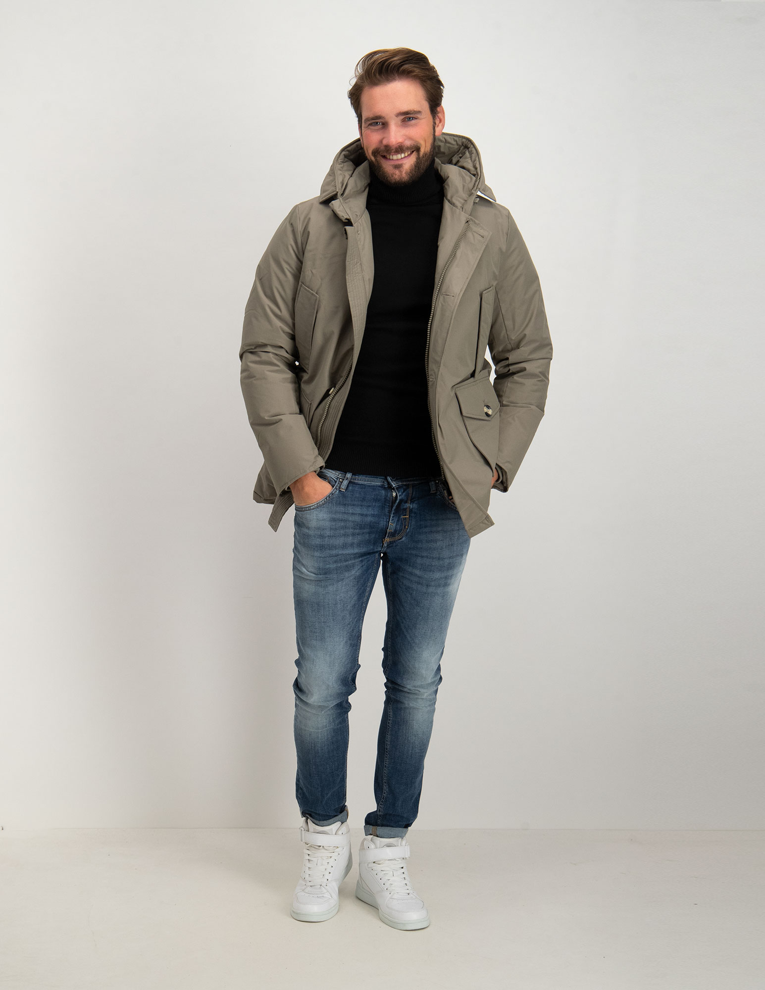 AIRFORCE Classic Parka HRM0479 Olijf Groen