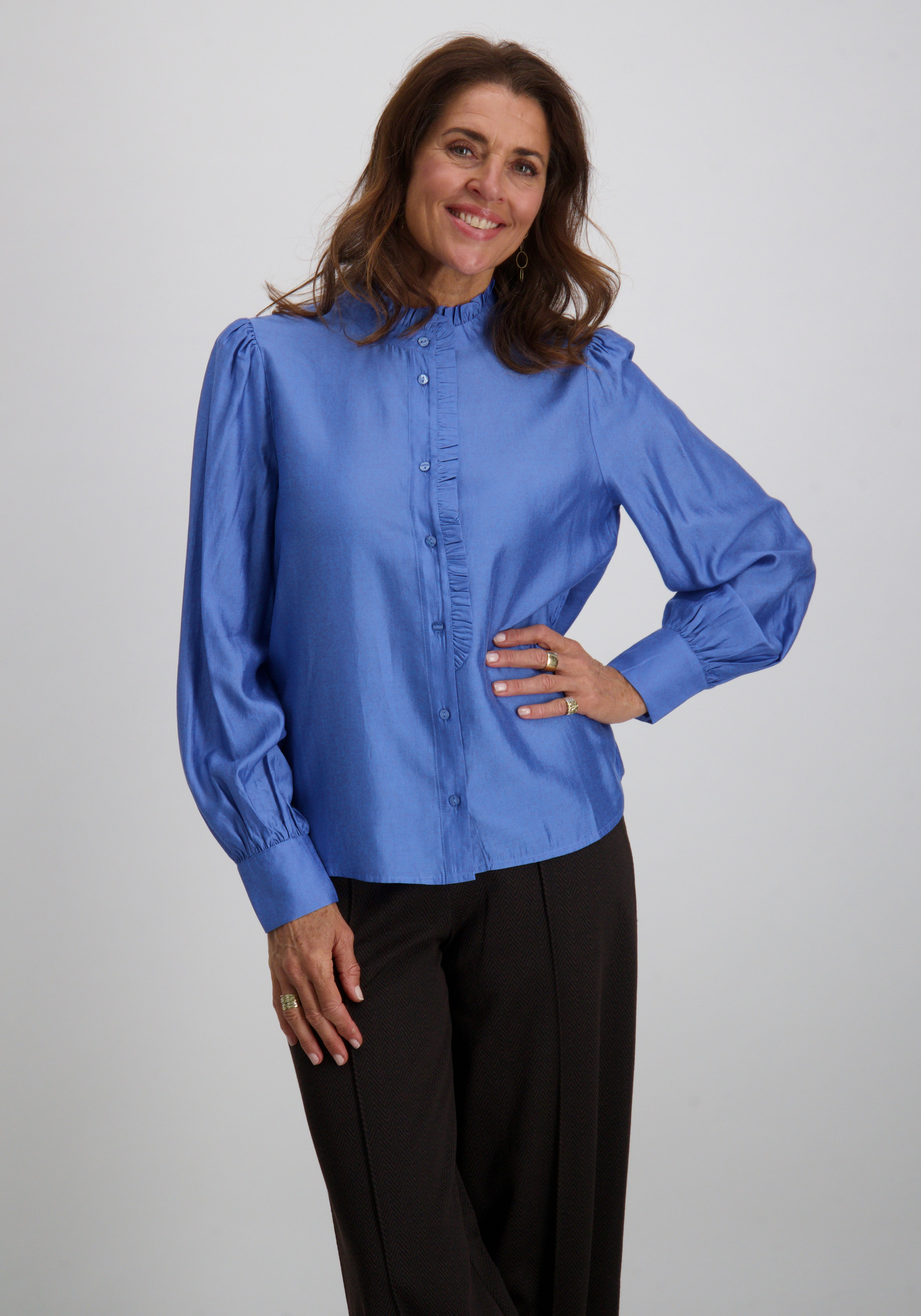 Ichi Blouse Karlani 20121887 Licht blauw