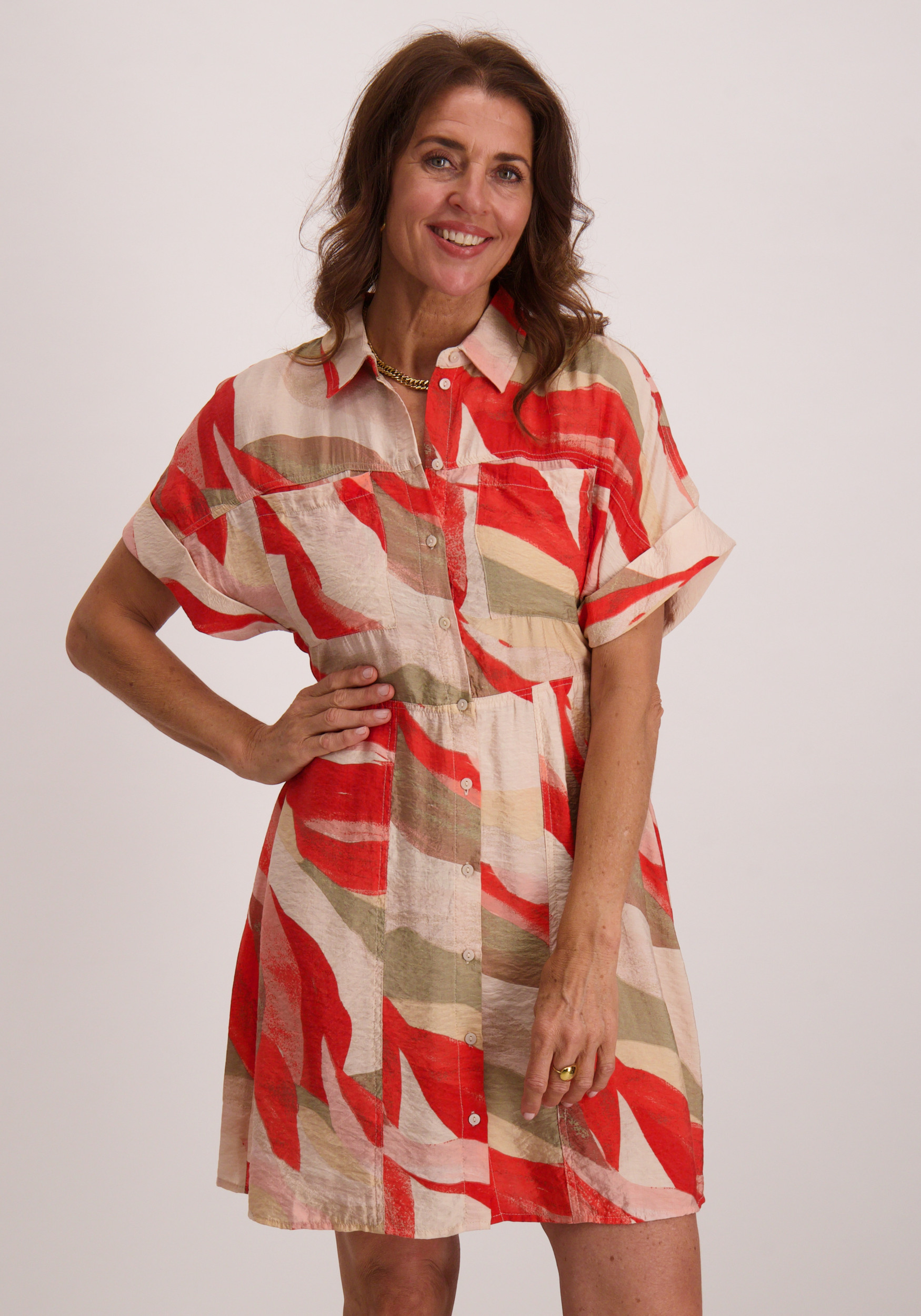 Vero moda Jurk Tyra 10343314 Koraal