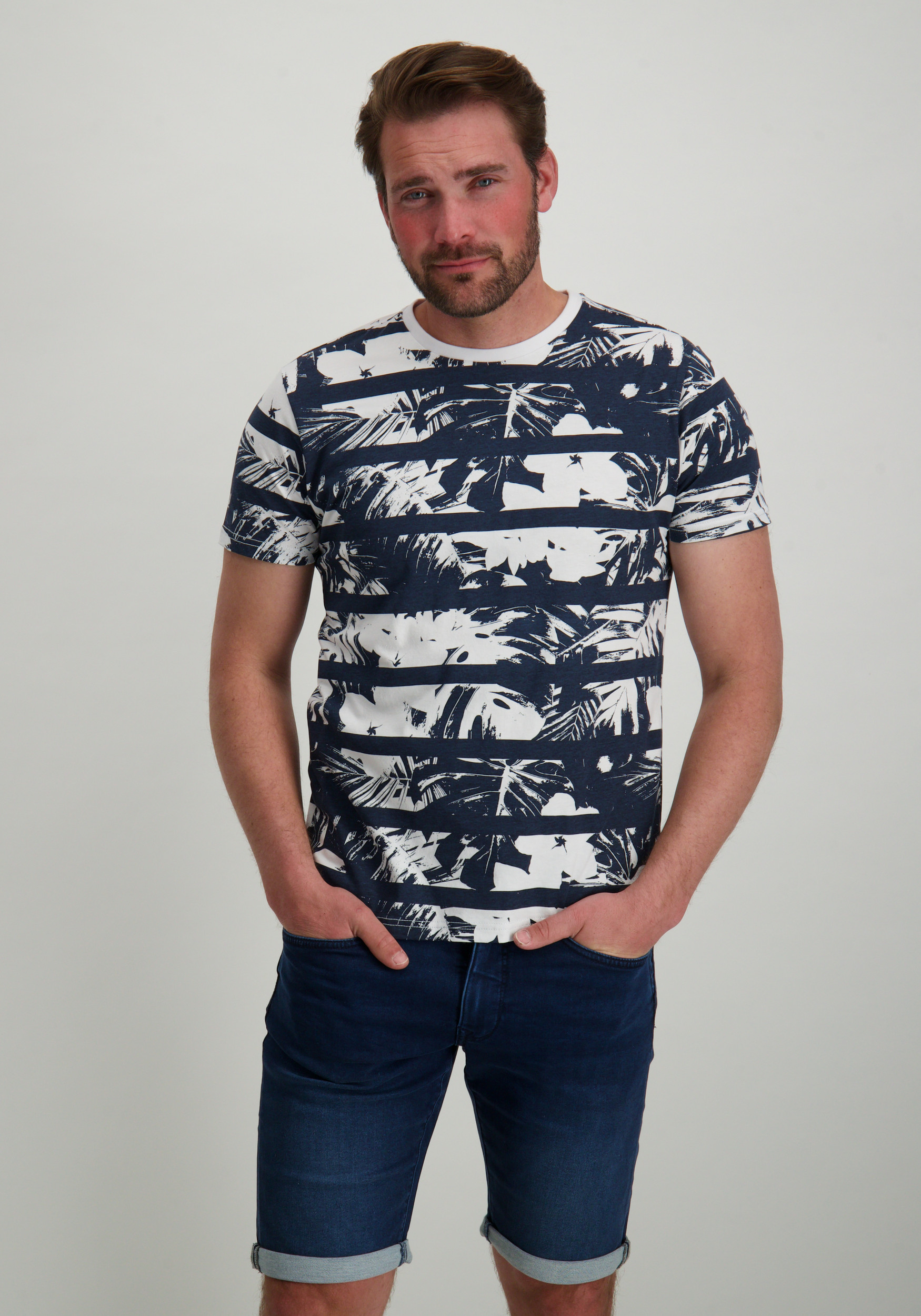 Petrol T-shirt M-1050-TSR113 Donker blauw