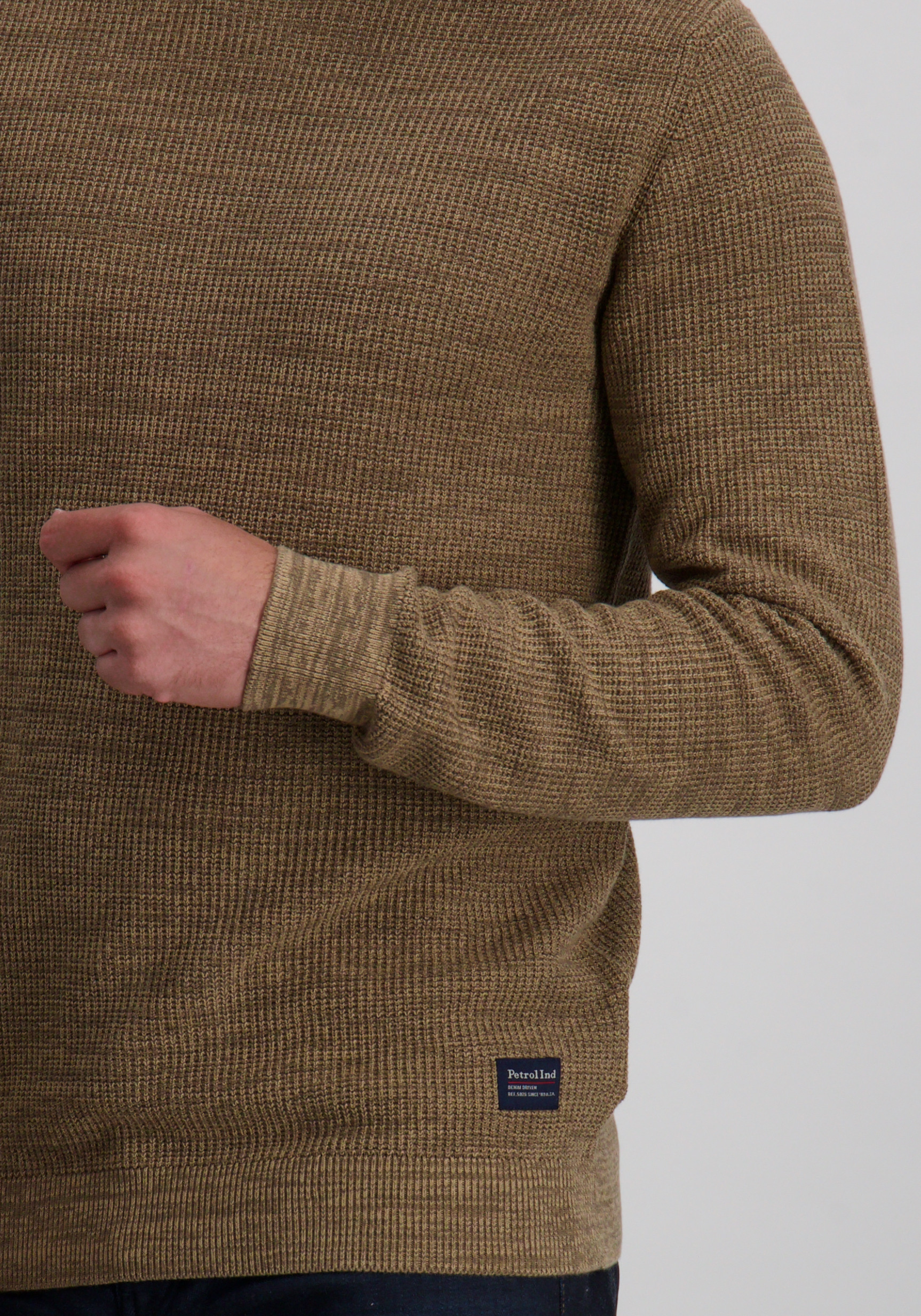 Petrol Trui M-3050-KWR225 Licht bruin