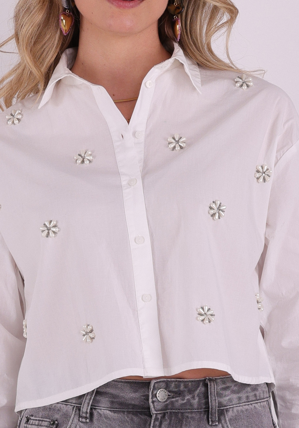 Only Blouse Pearl 15371587 Wit